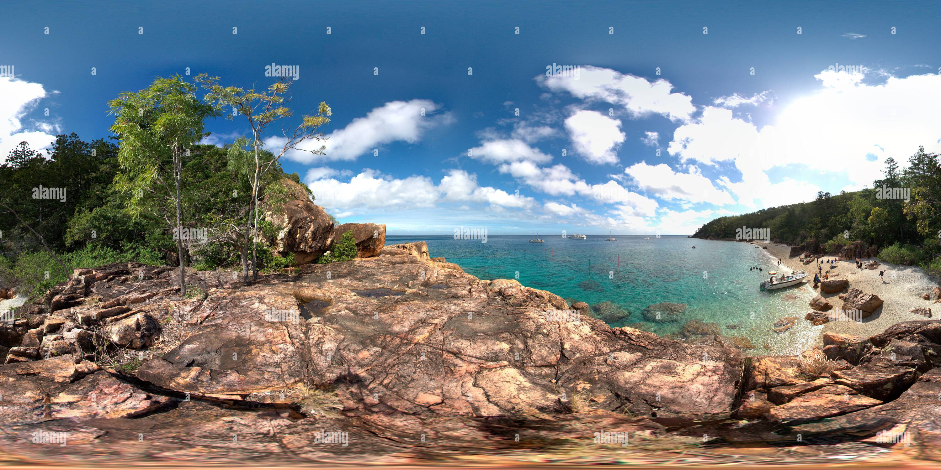 360 degree panoramic view of 360 Panoramic view of Blue Pearl Bay Hayman Island Queensland Australia