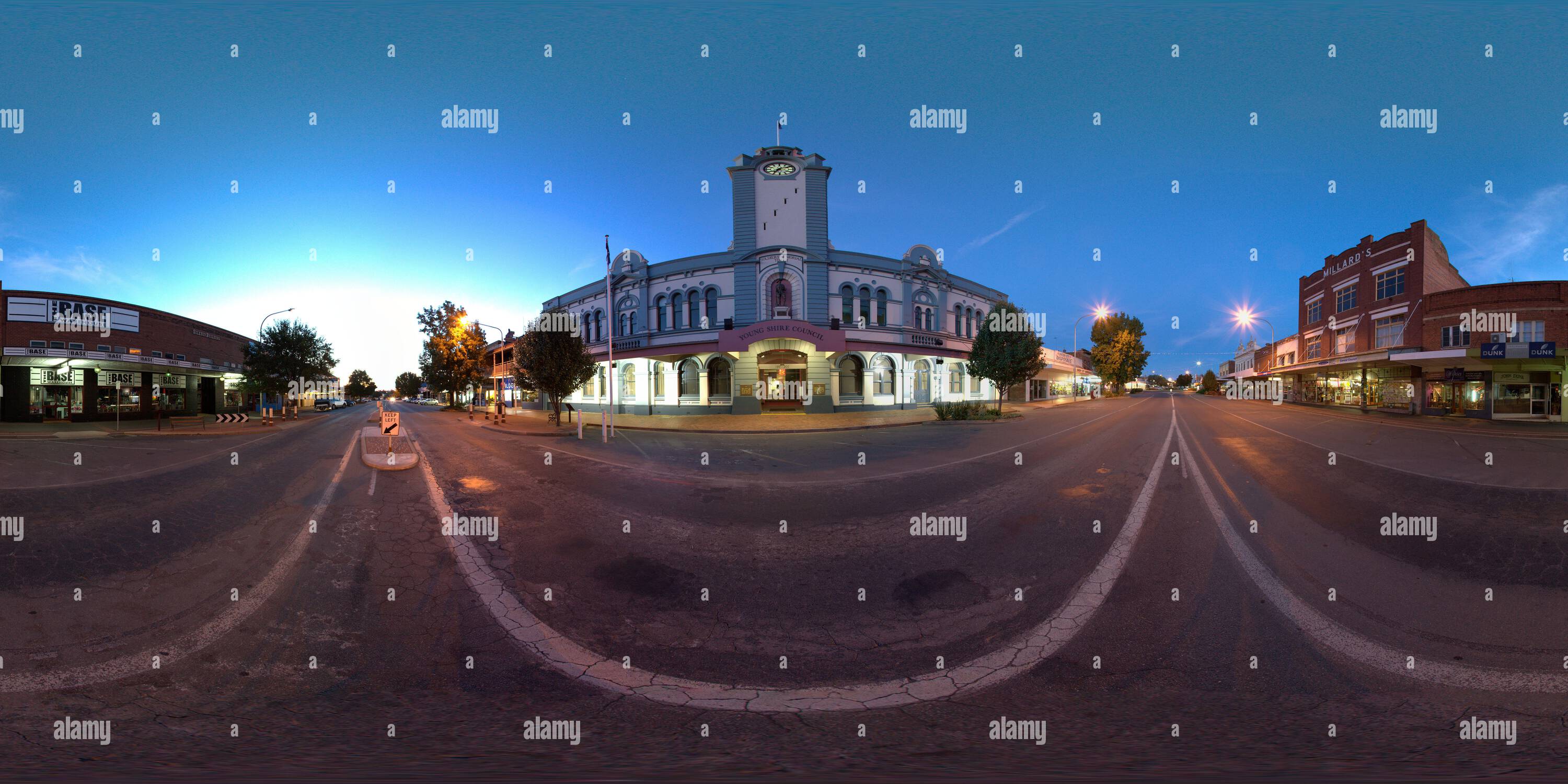 360° view of 360 panoramic of the historic Town Hall Lovell Street Young New South Wales