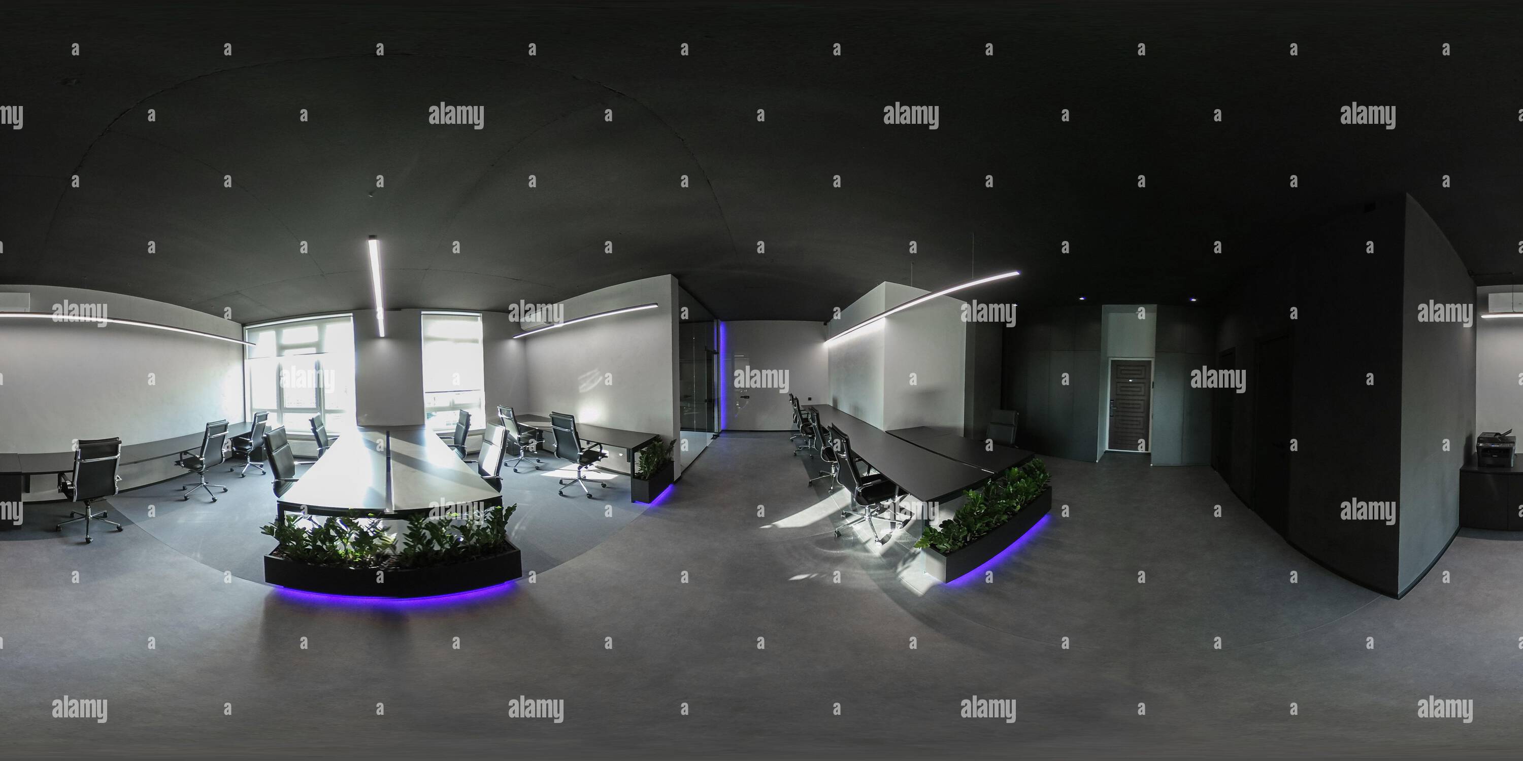 360 degree panoramic view of Modern office interior