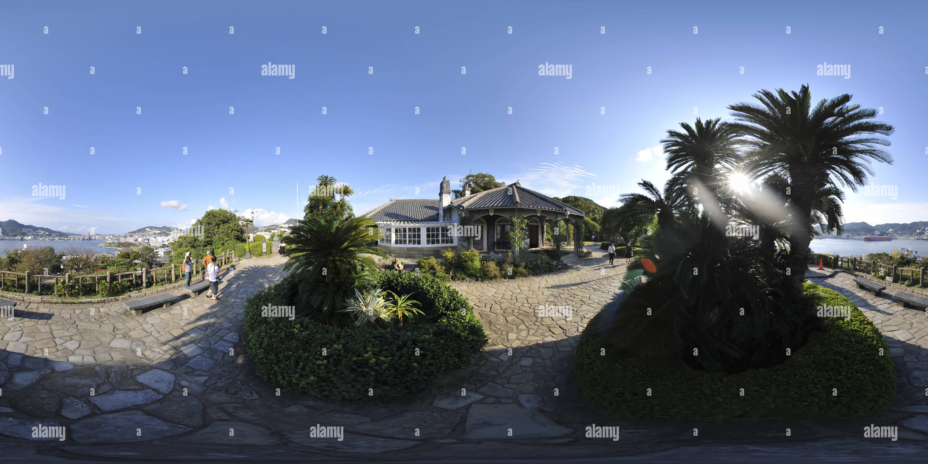 360 degree panoramic view of Nagasaki Glover Garden