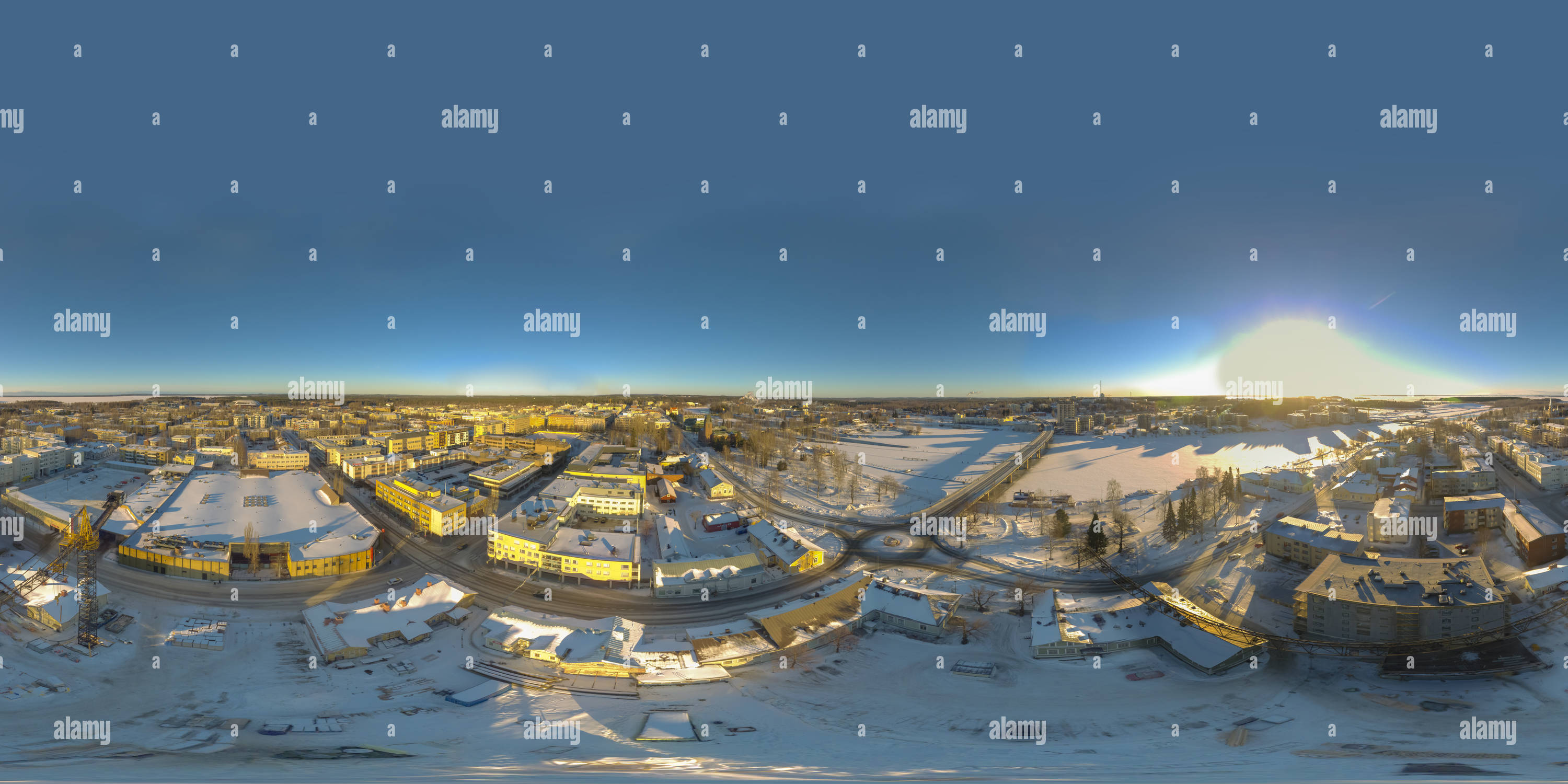360 degree panoramic view of Joensuu city