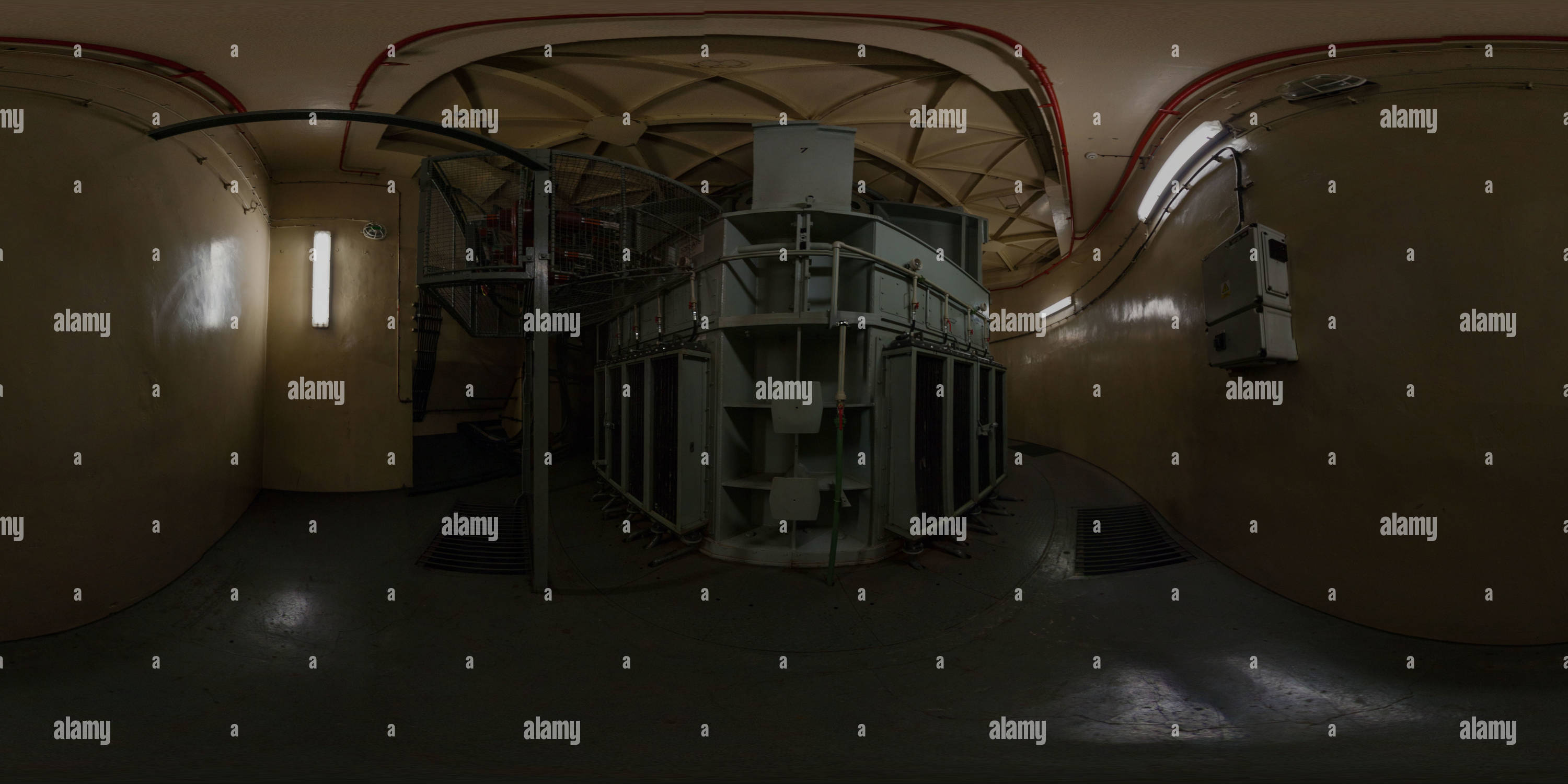 360° view of Generator room of the Slapy Hydroelectric Power Station