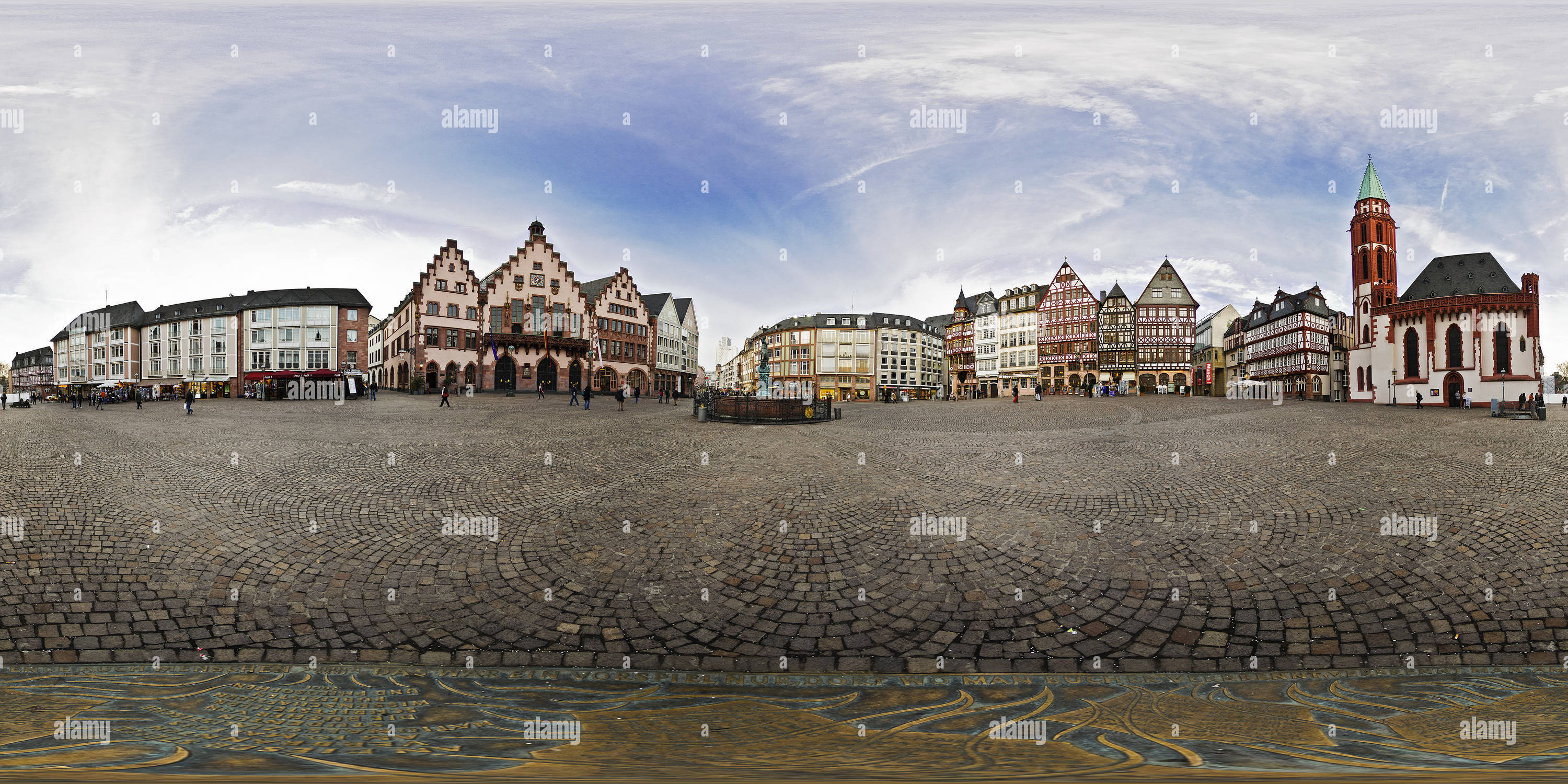 360° view of Frankfurt - Römerberg - Alamy