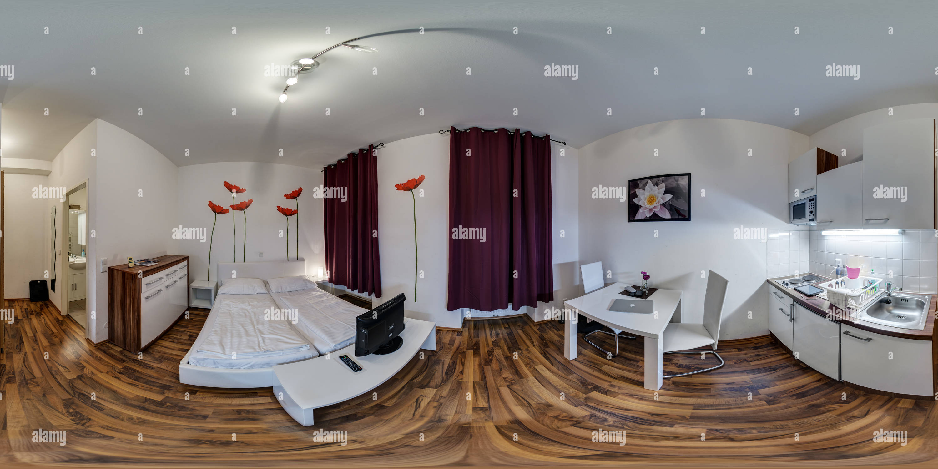 360° view of Belvedere Garden Studio Apartment Alamy