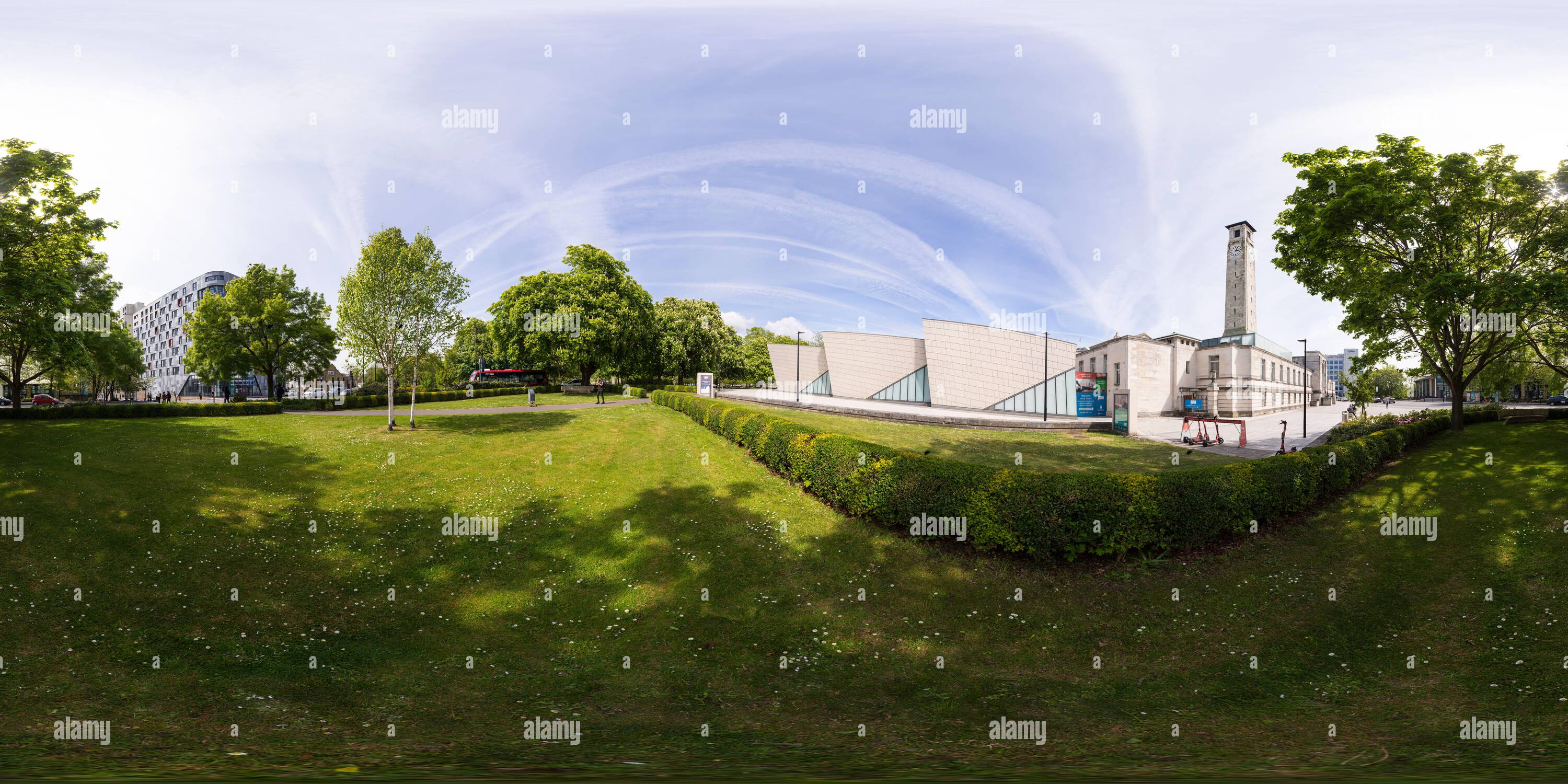 360 degree panoramic view of The SeaCity Museum at the Civic Centre in Southampton, England, opened in 2012 on the centenary of RMS Titanic's departure.