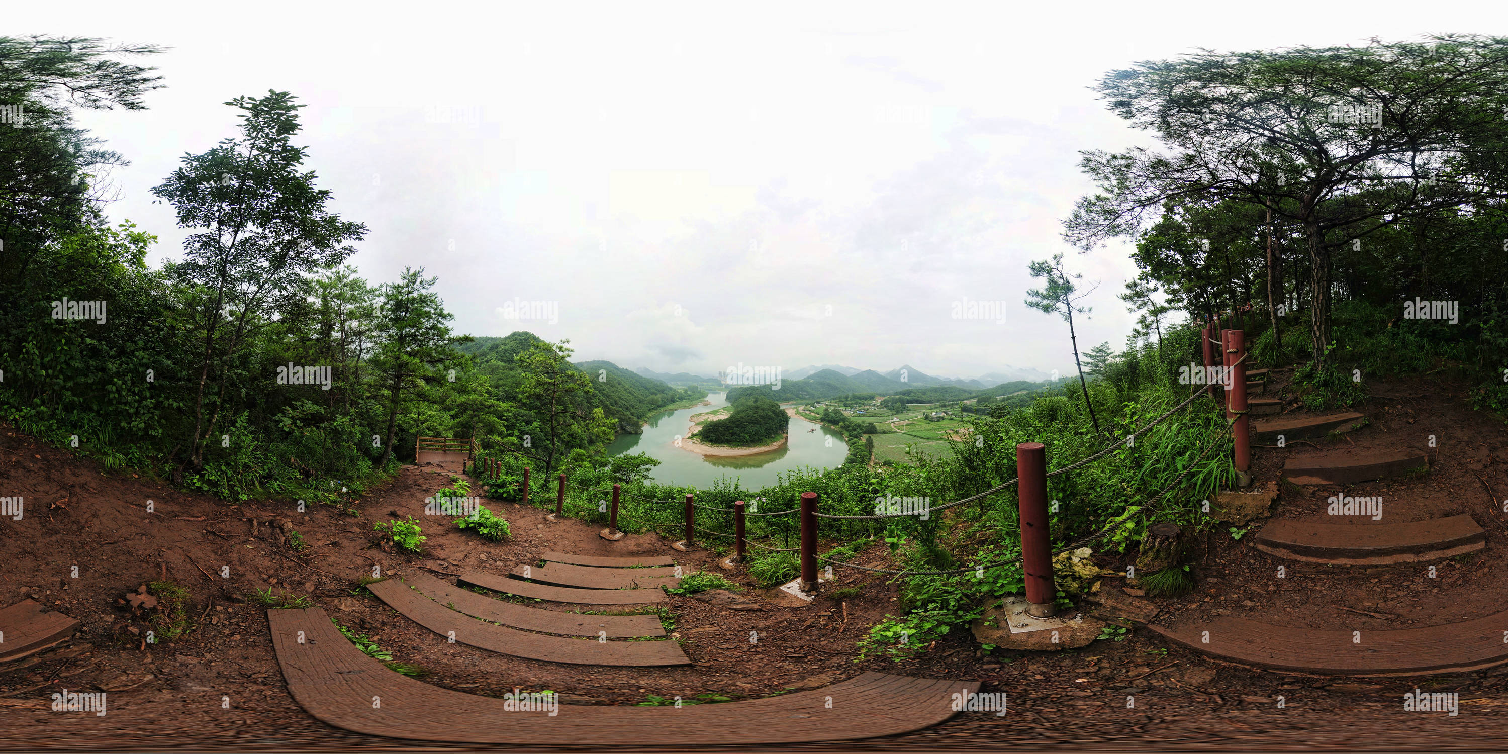 360 degree panoramic view of Korea Peninsula Feature