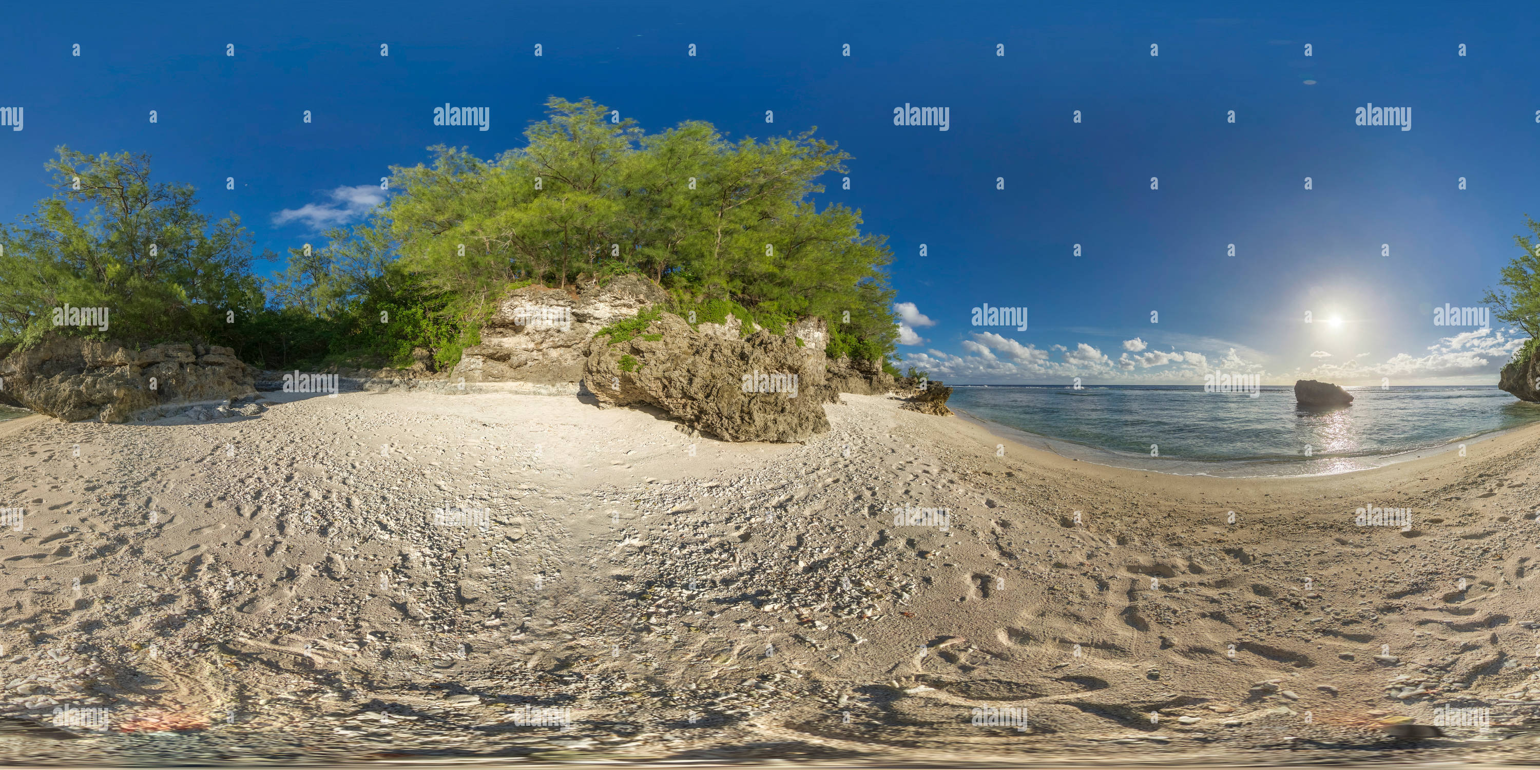 360° view of Cooks Landing Atiu, Cook Islands Alamy
