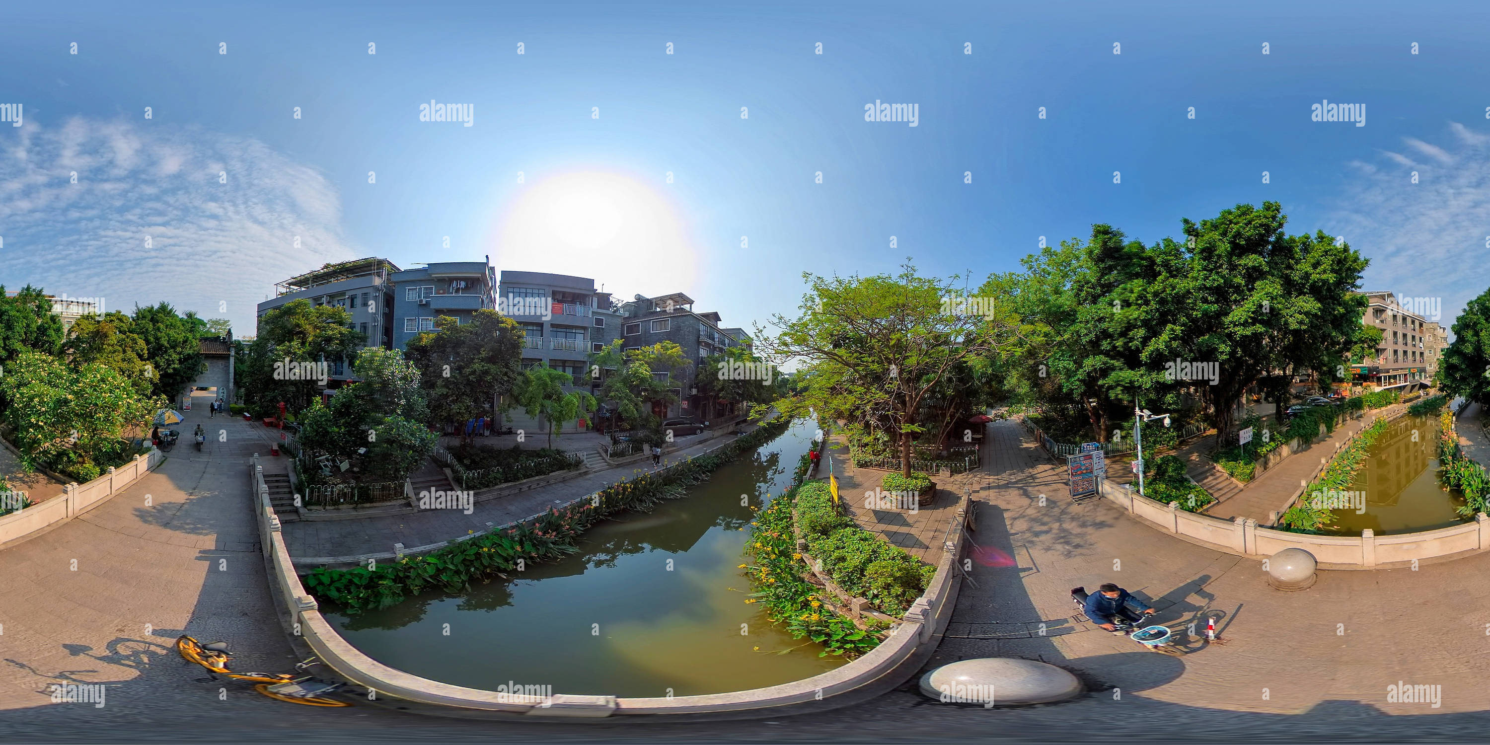 360 degree panoramic view of Whampoa, an ancient village 黄埔古村