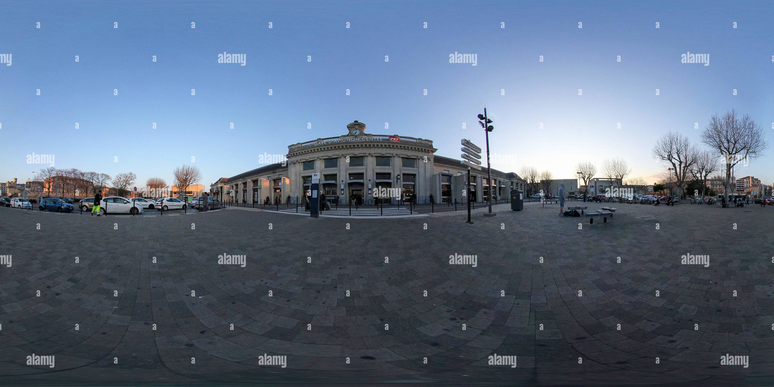 360 degree panoramic view of Avignon Central Train Station