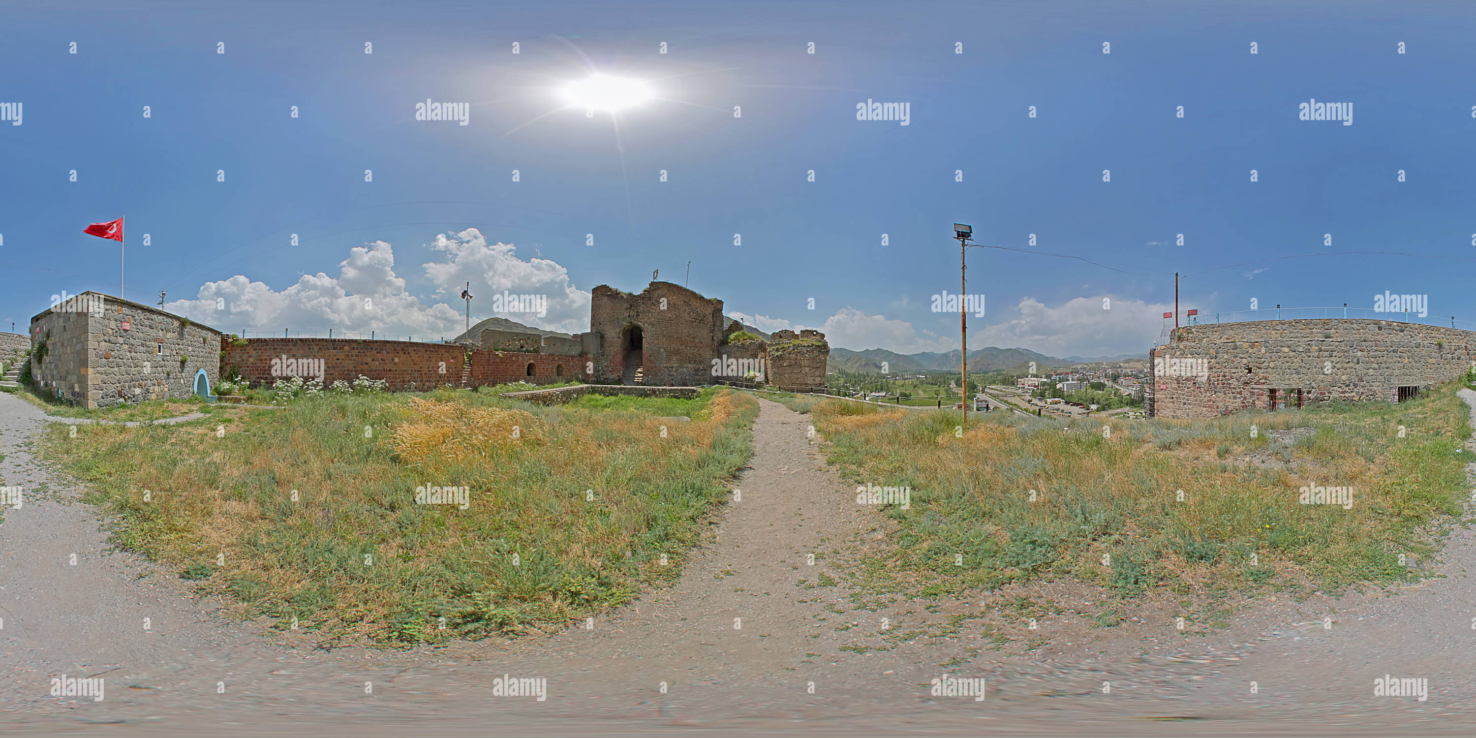 360 degree panoramic view of Oltu Castle (Kalesi)