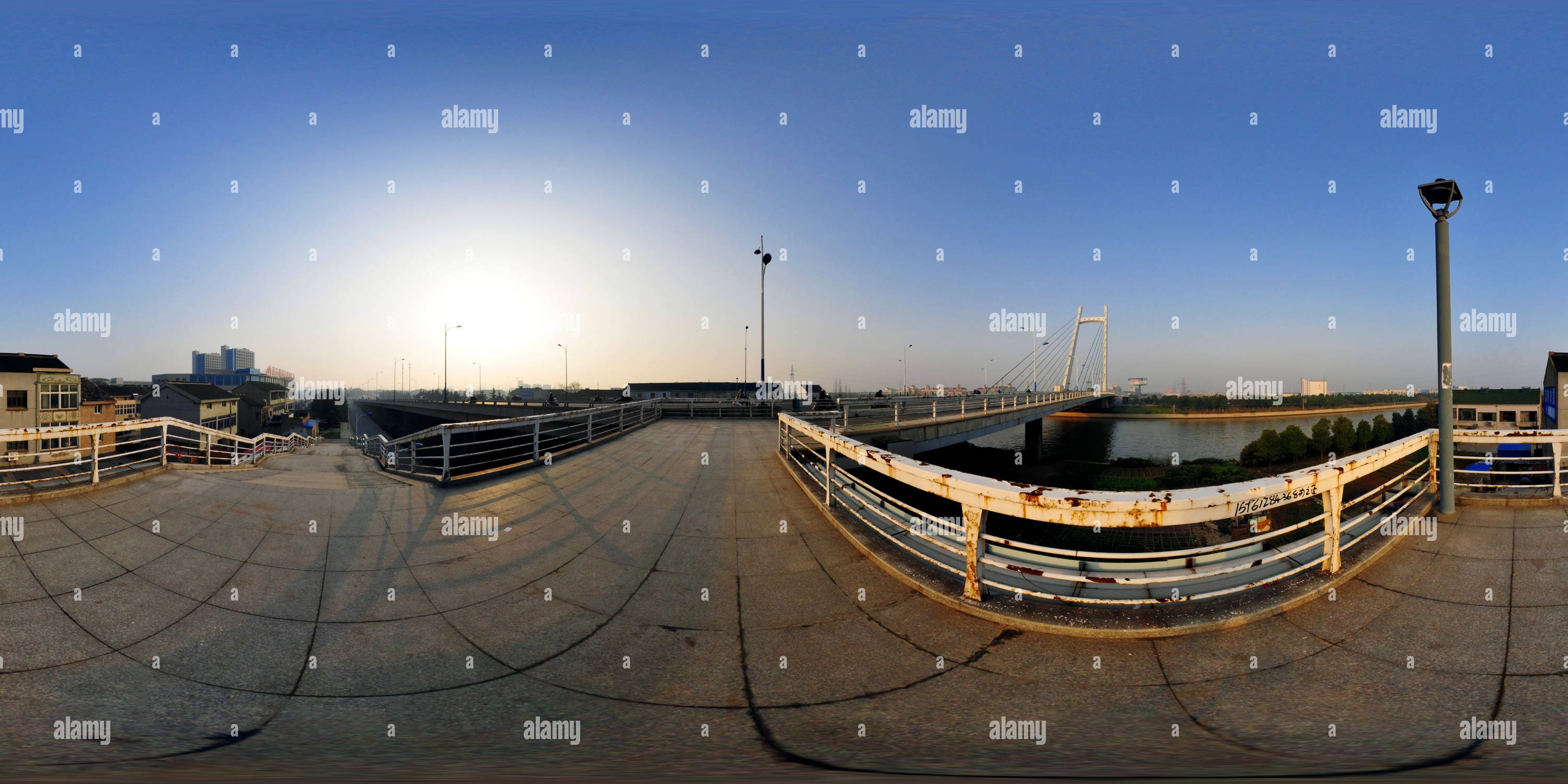 360 degree panoramic view of Beijing-Hangzhou Grand Canal Changjin Bridge 常金大桥 (038)