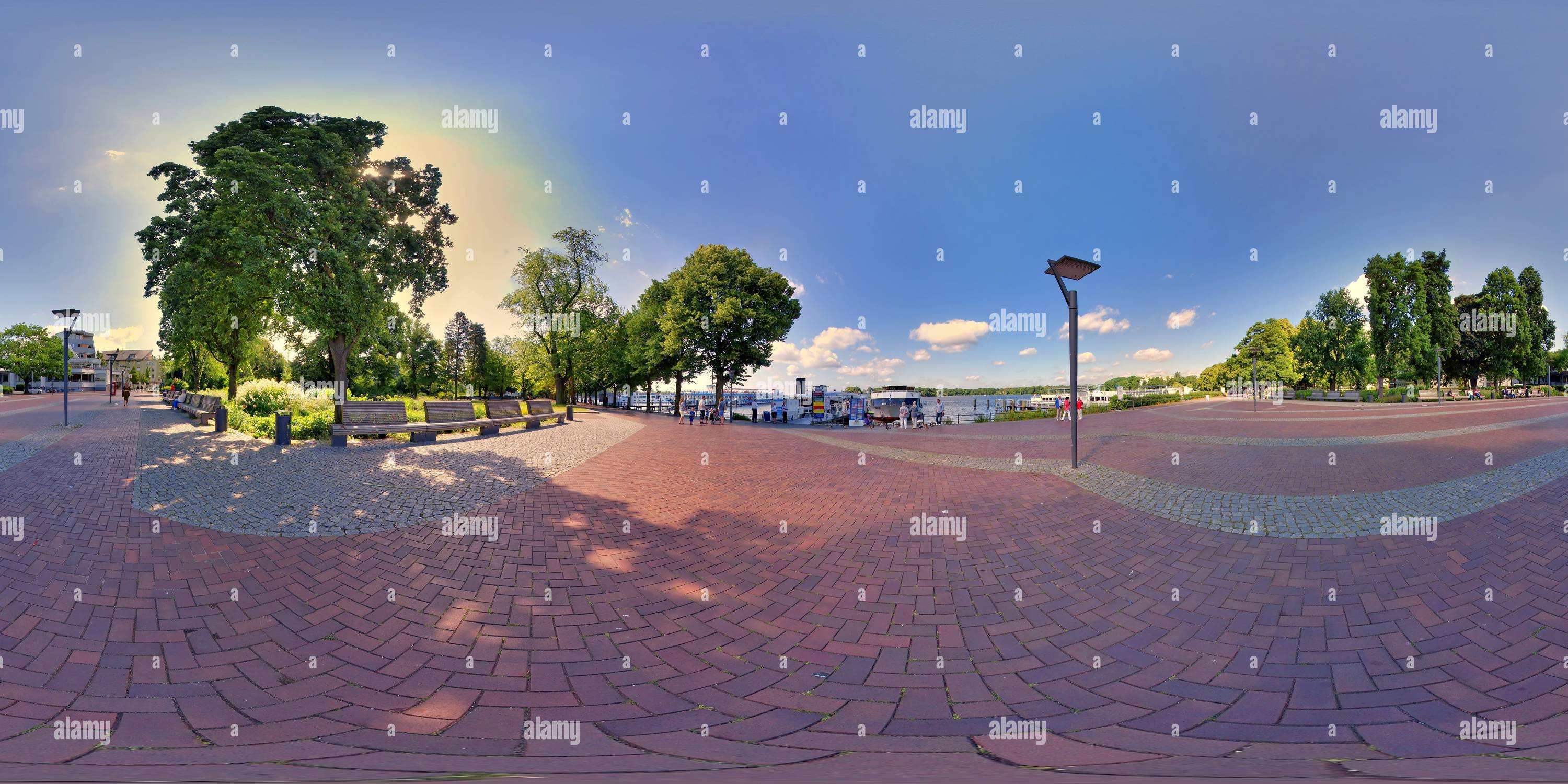360 degree panoramic view of Tegel Greenwichpromenade