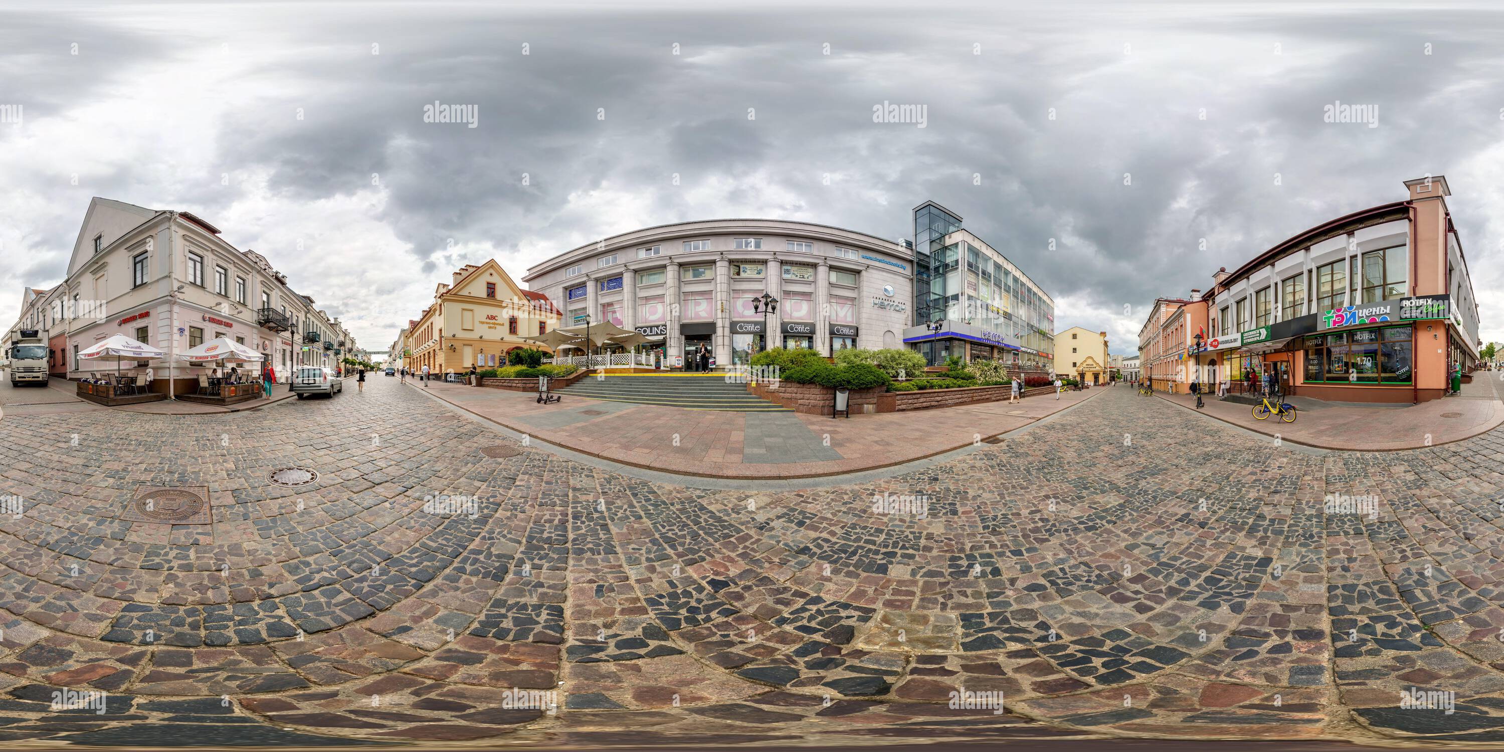 360° View Of GRODNO, BELARUS - OCTOBER, 2021: Full Seamless Spherical ...