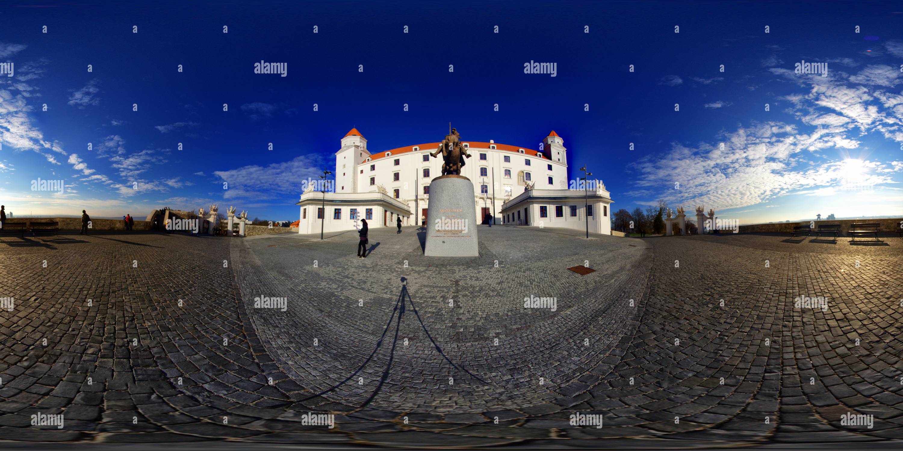 360 degree panoramic view of Bratislava - Hrad 2