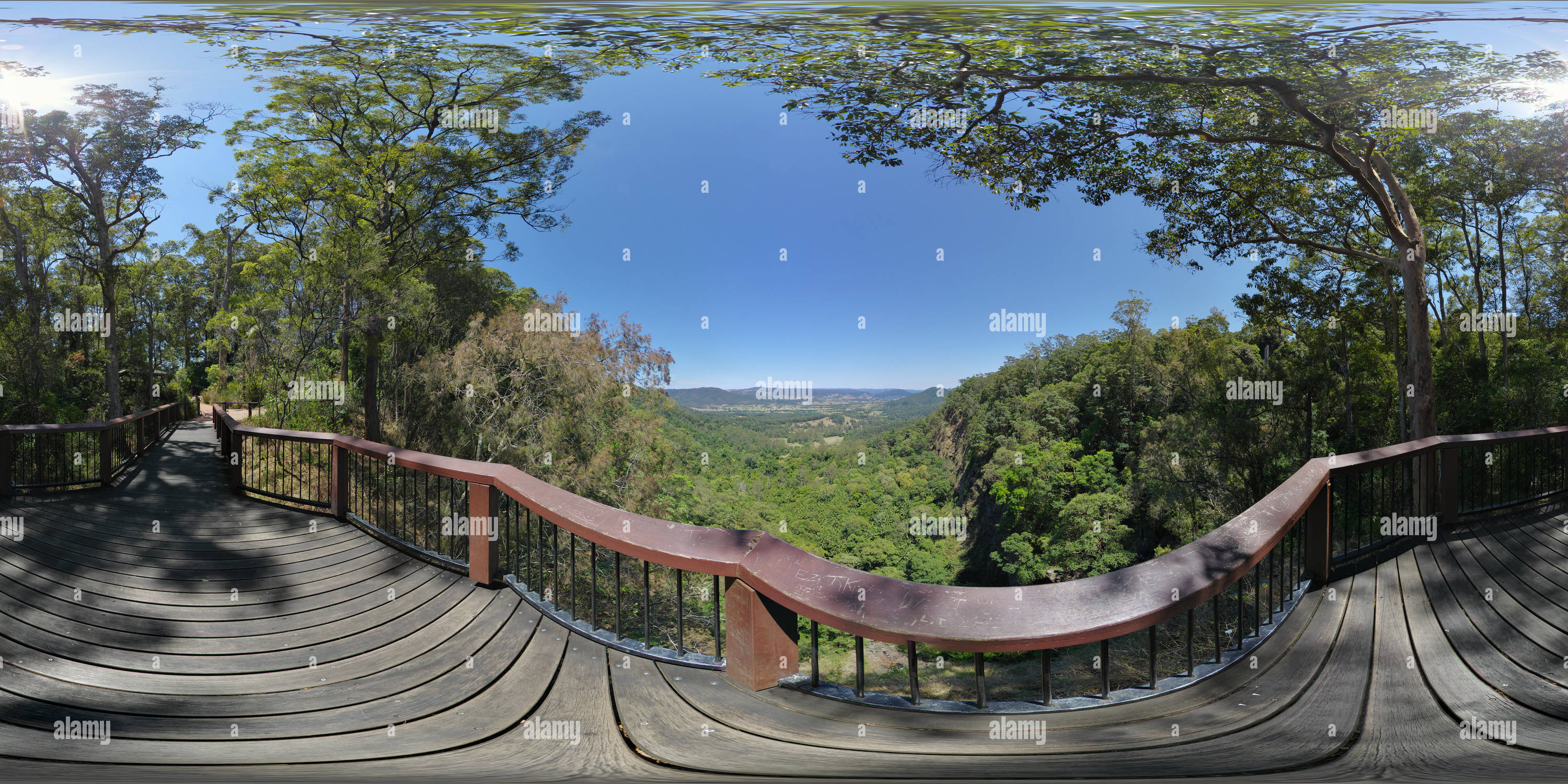 360° view of Obi Obi valley from Mapleton Falls Alamy