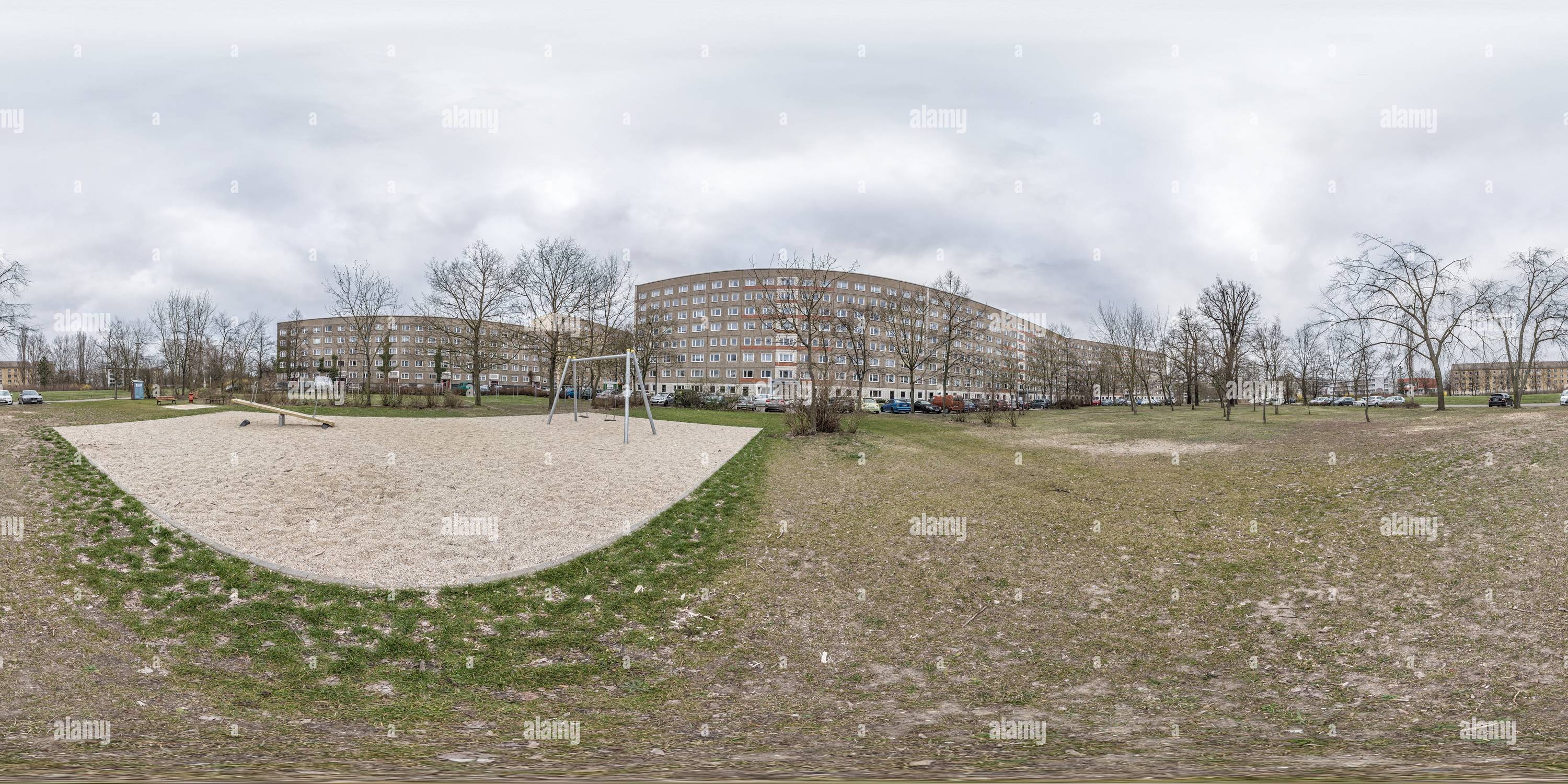 360 degree panoramic view of Cottbus Wohnblock Sandow