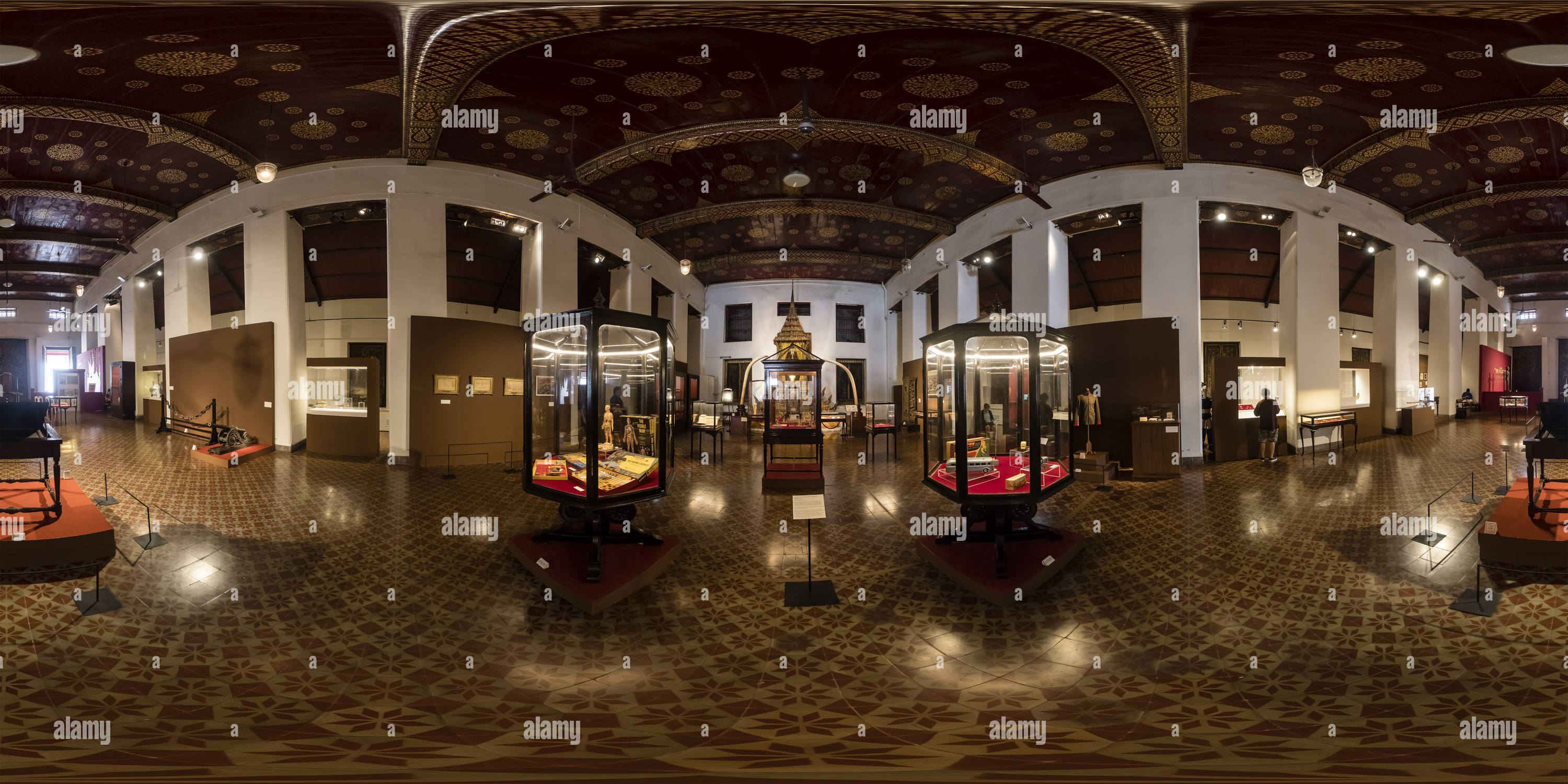 360° view of Bangkok national museum exhibition hall Alamy