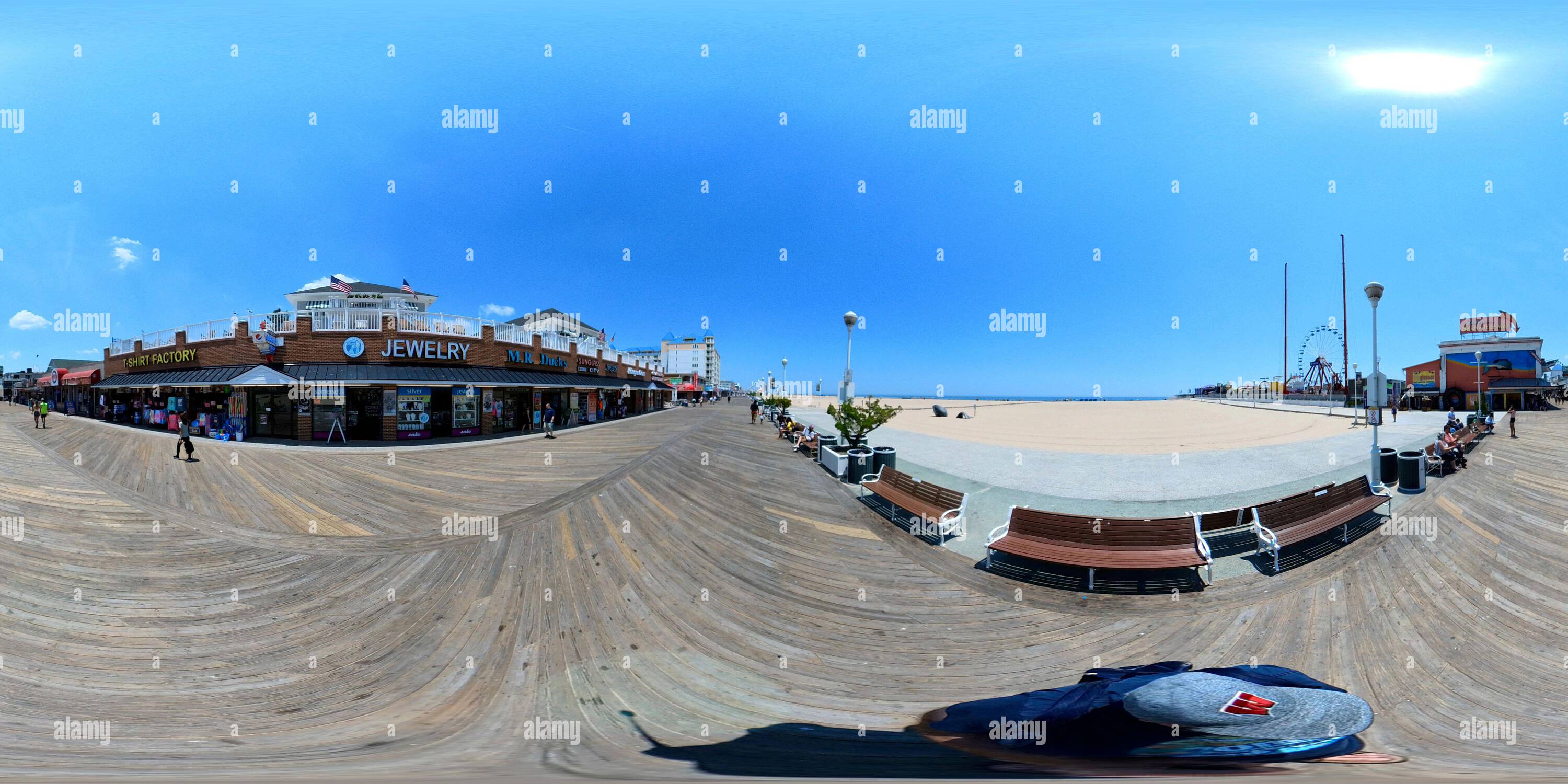 360 degree panoramic view of On the Boardwalk in Ocean City, Maryland