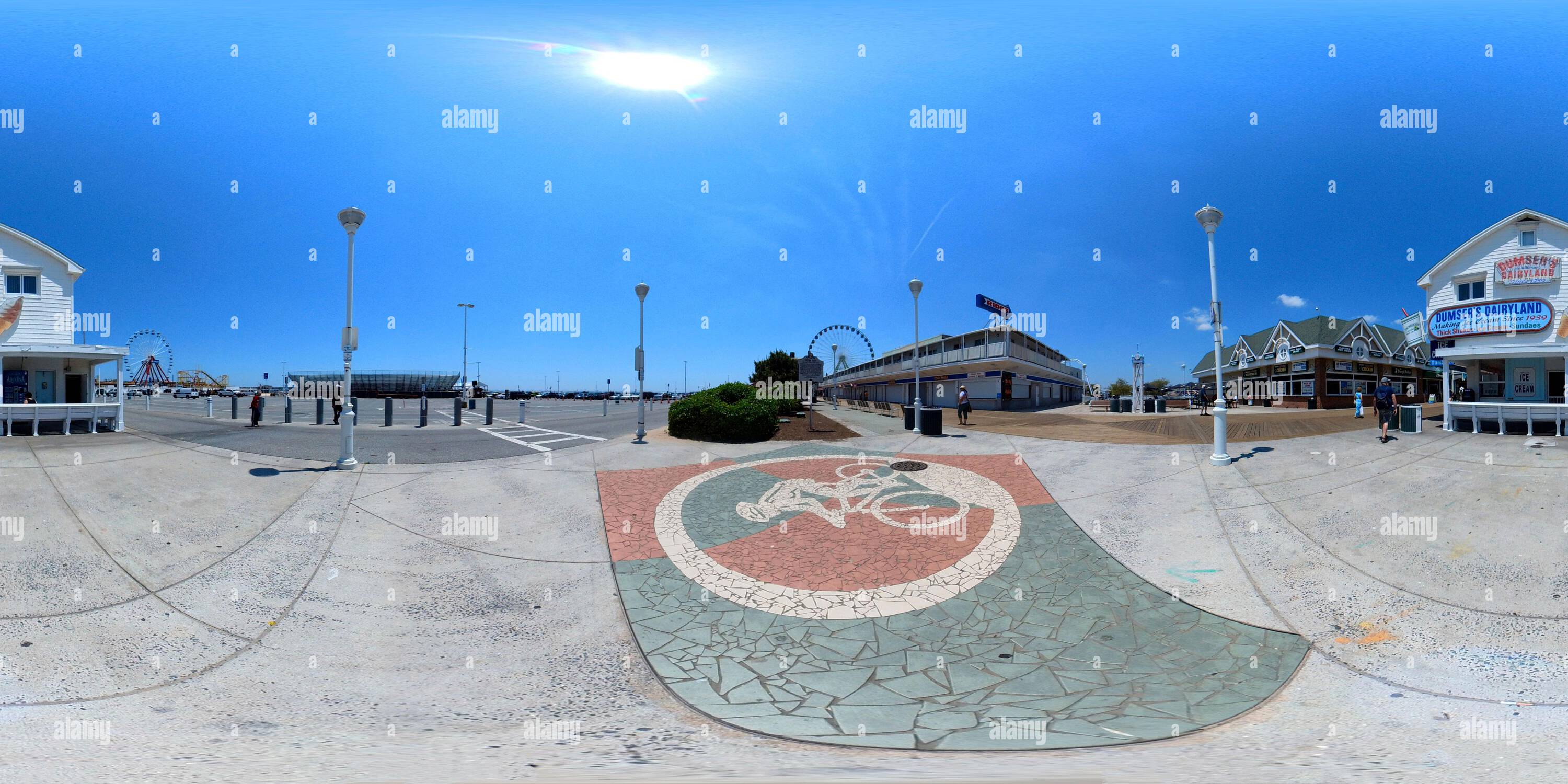 360 degree panoramic view of On the Boardwalk in Ocean City, Maryland