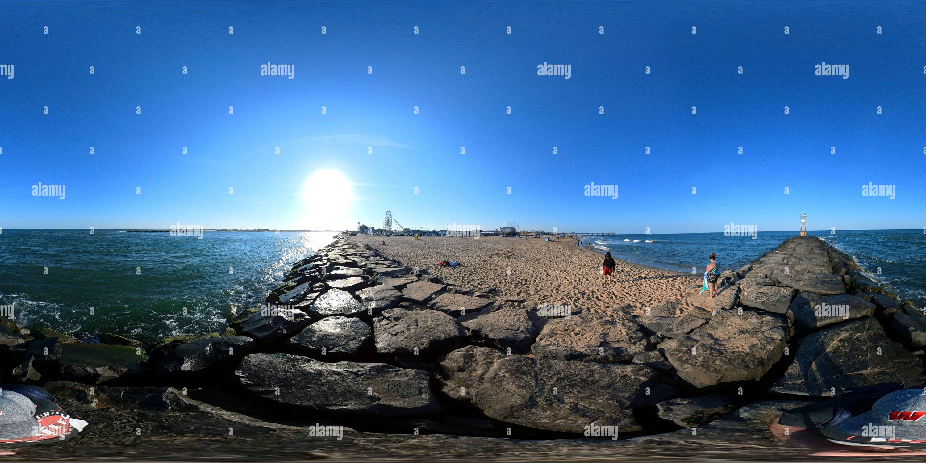 360 degree panoramic view of At the inlet in Ocean City, Maryland