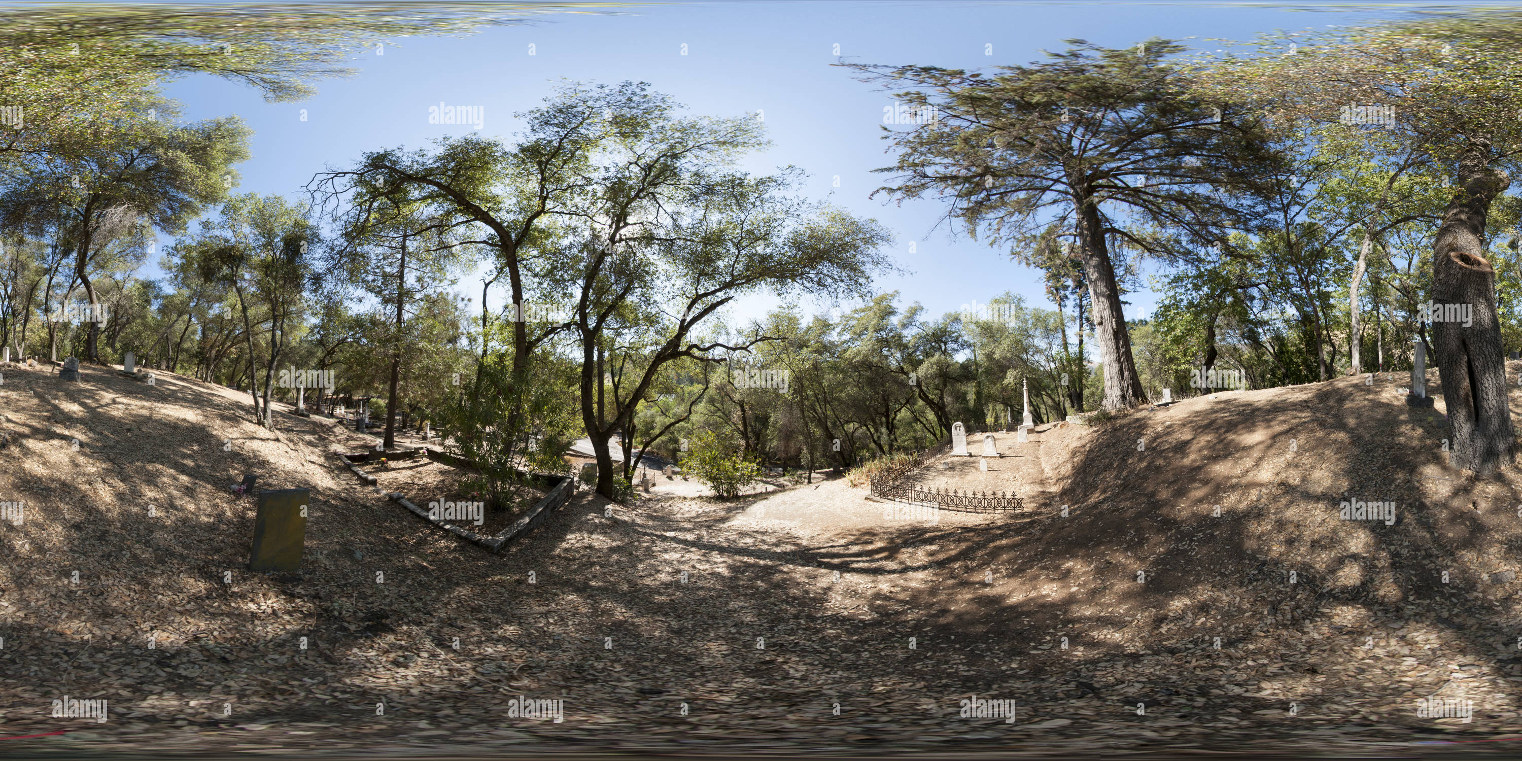 360 degree panoramic view of Coloma Cemetery