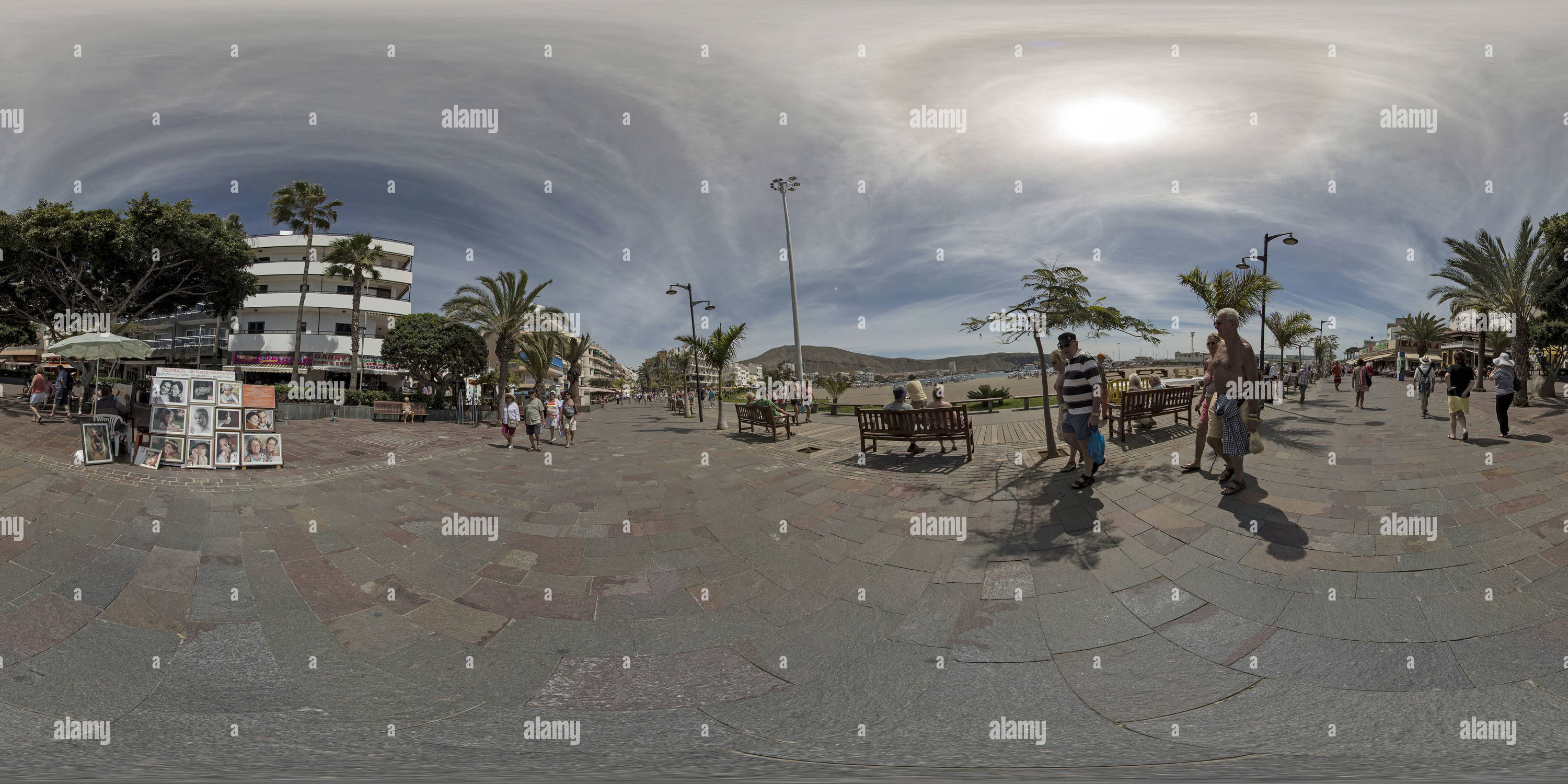 360 degree panoramic view of Square in Los Cristianos