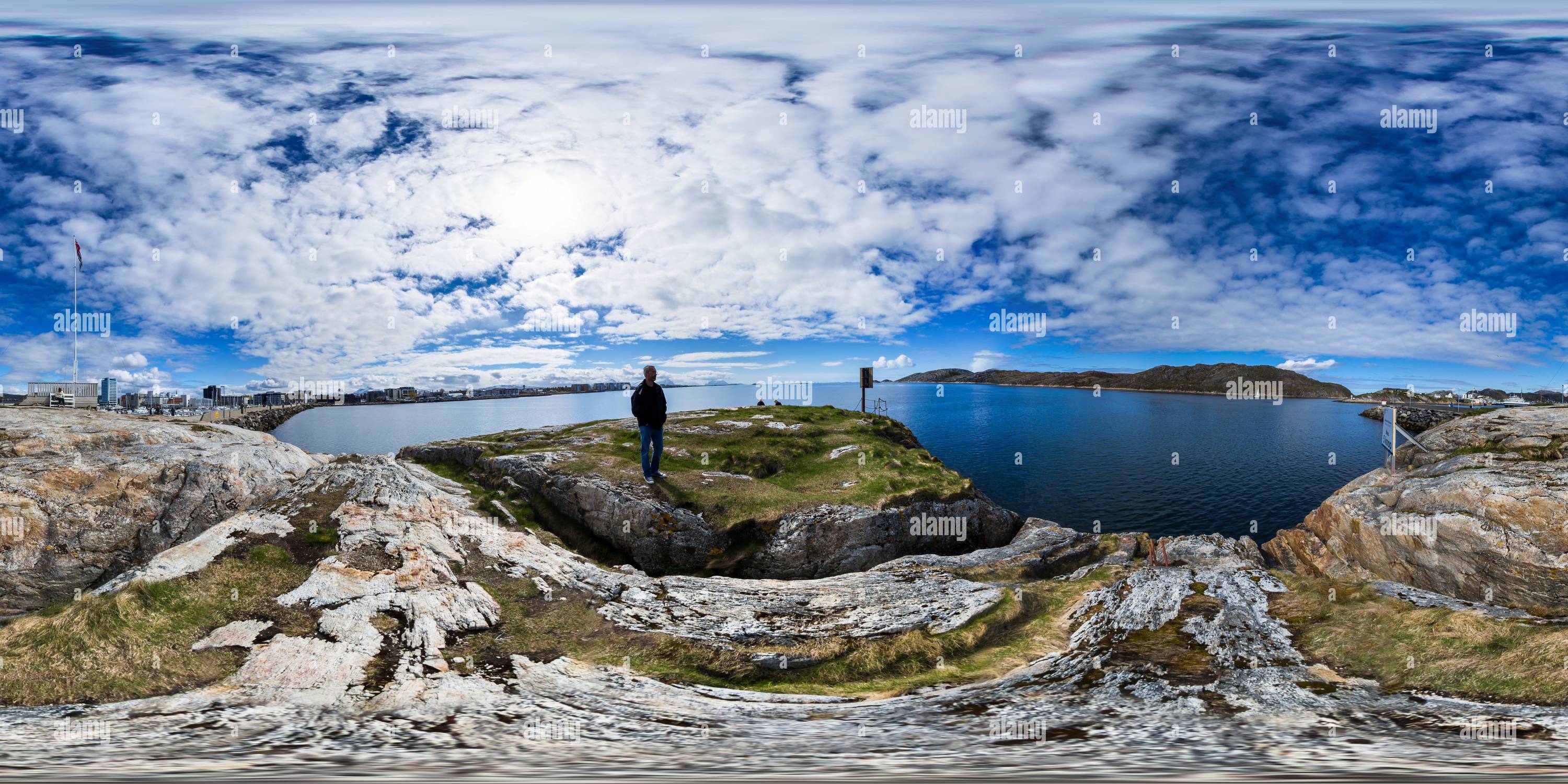 360 degree panoramic view of Take a look around, Bodo, Norway
