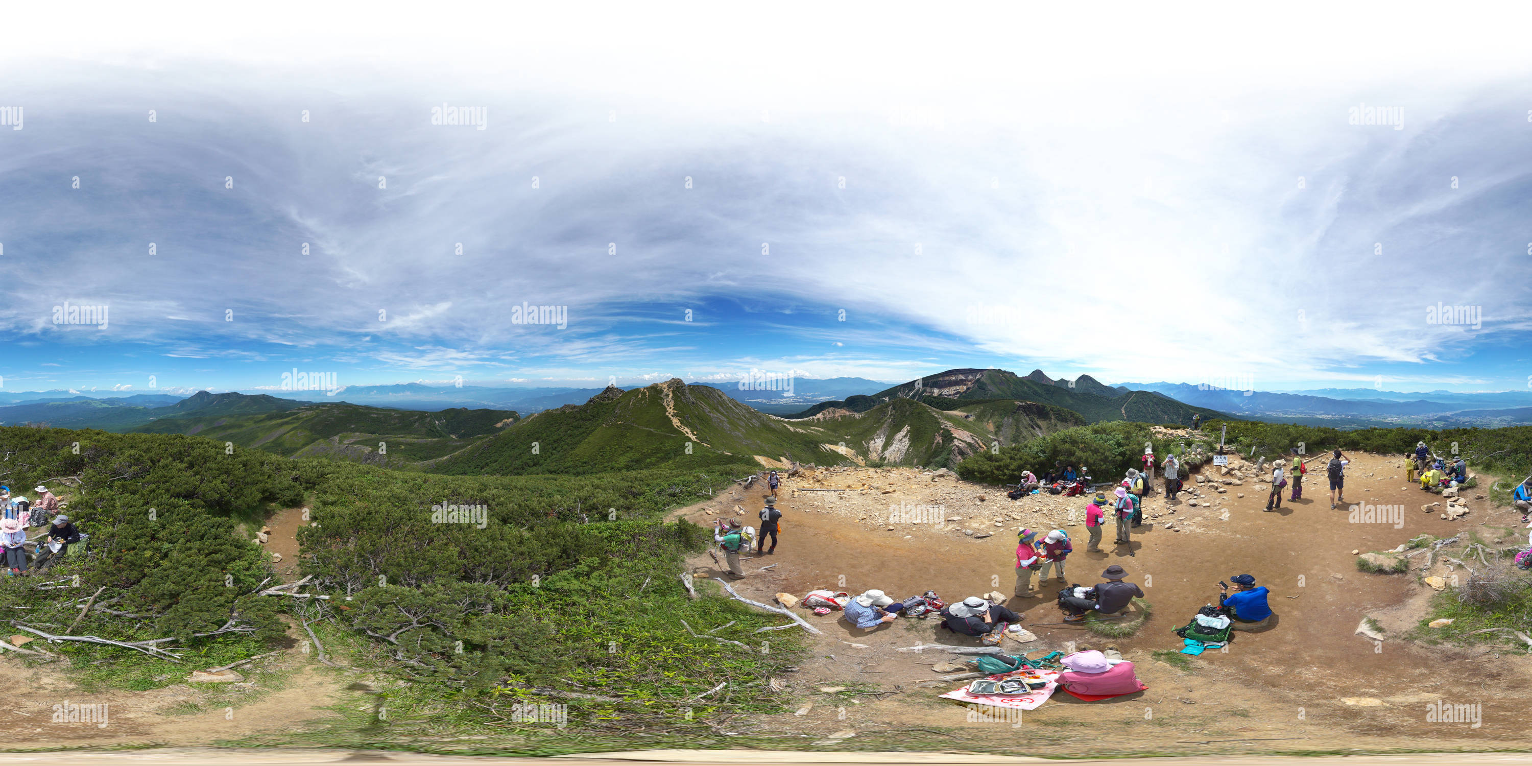 360 degree panoramic view of Mt.Tengudake