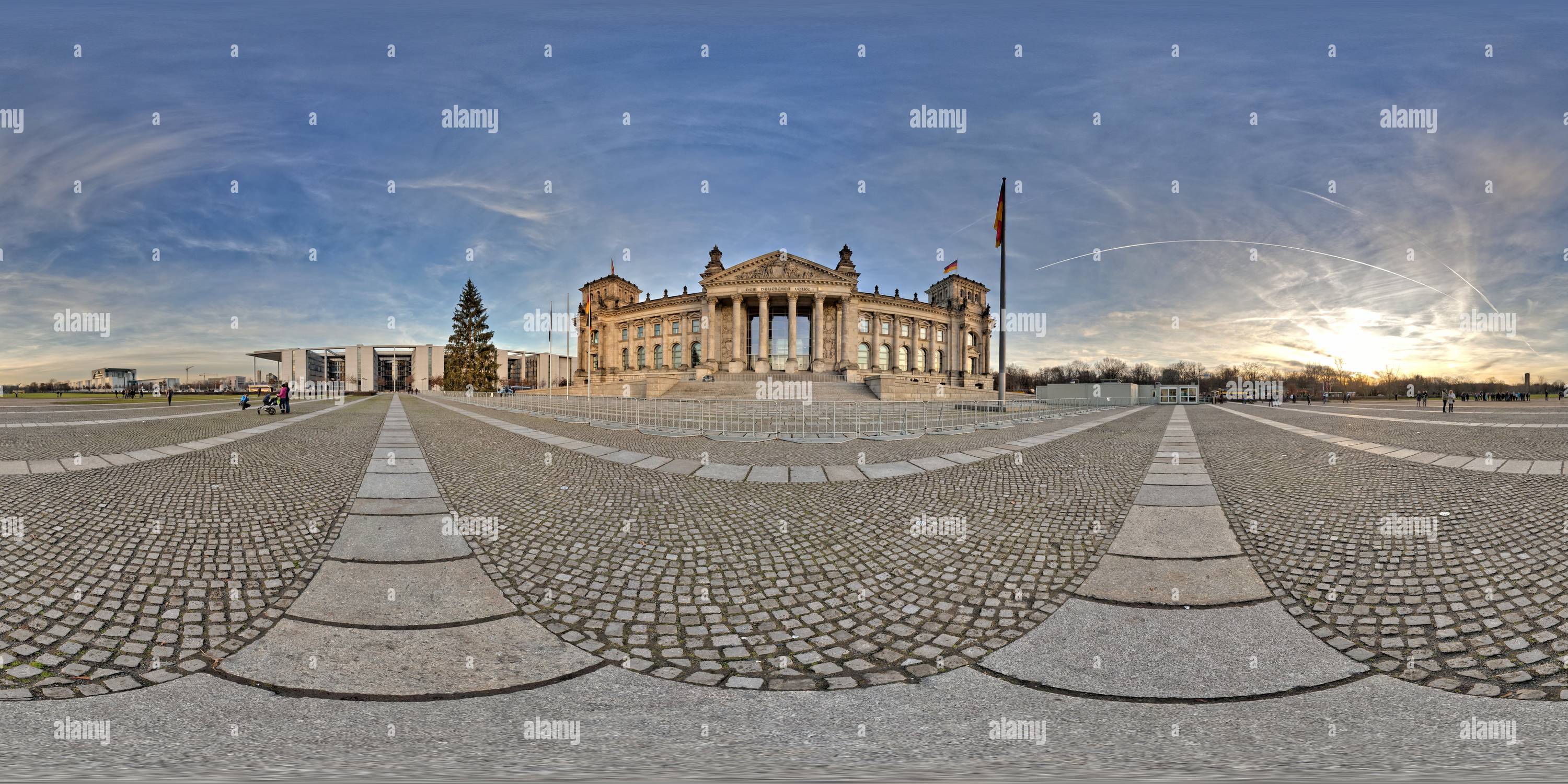 360 degree panoramic view of Reichstagsgebaeude