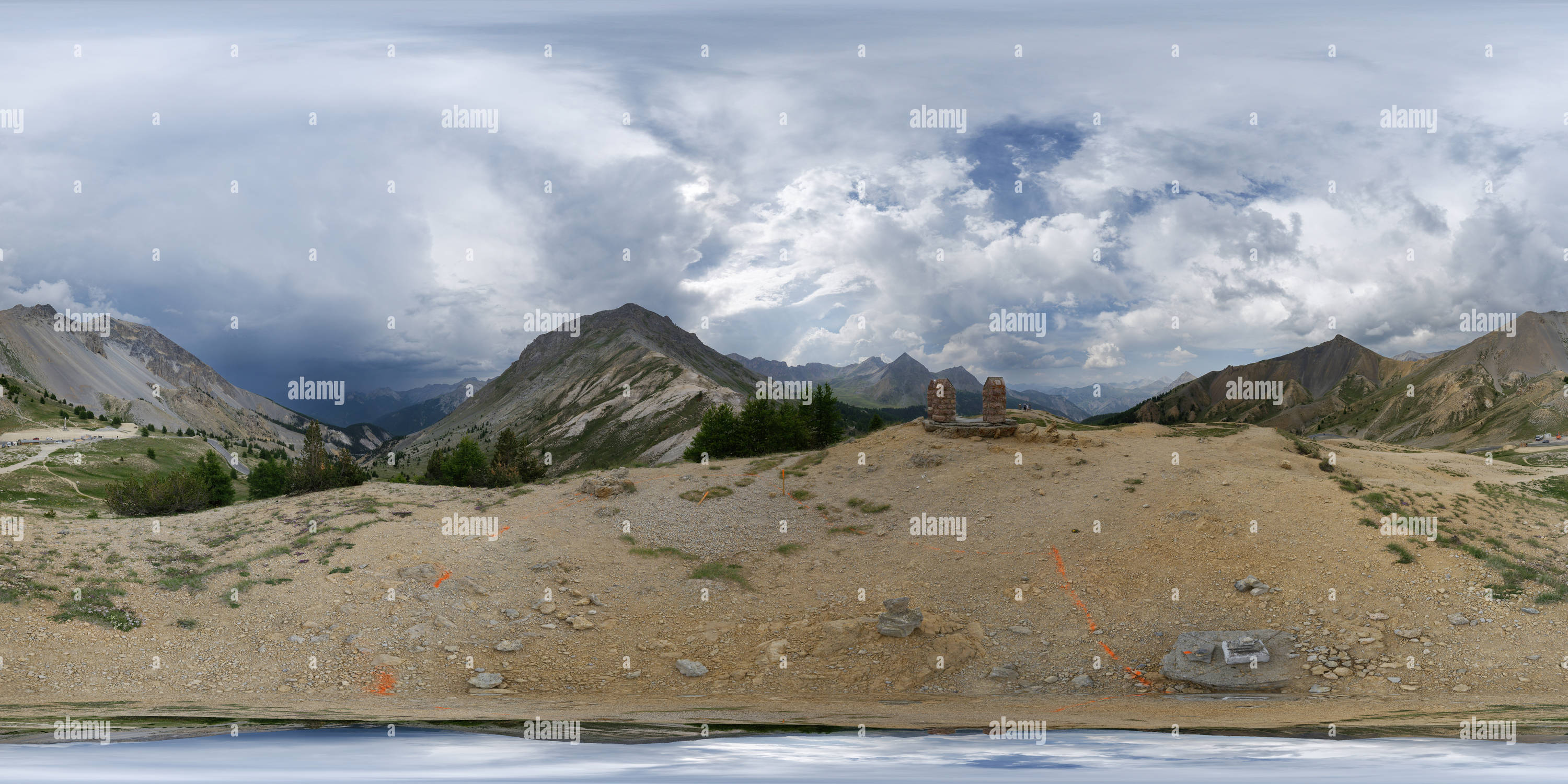 360 degree panoramic view of View from Col Izoard - France