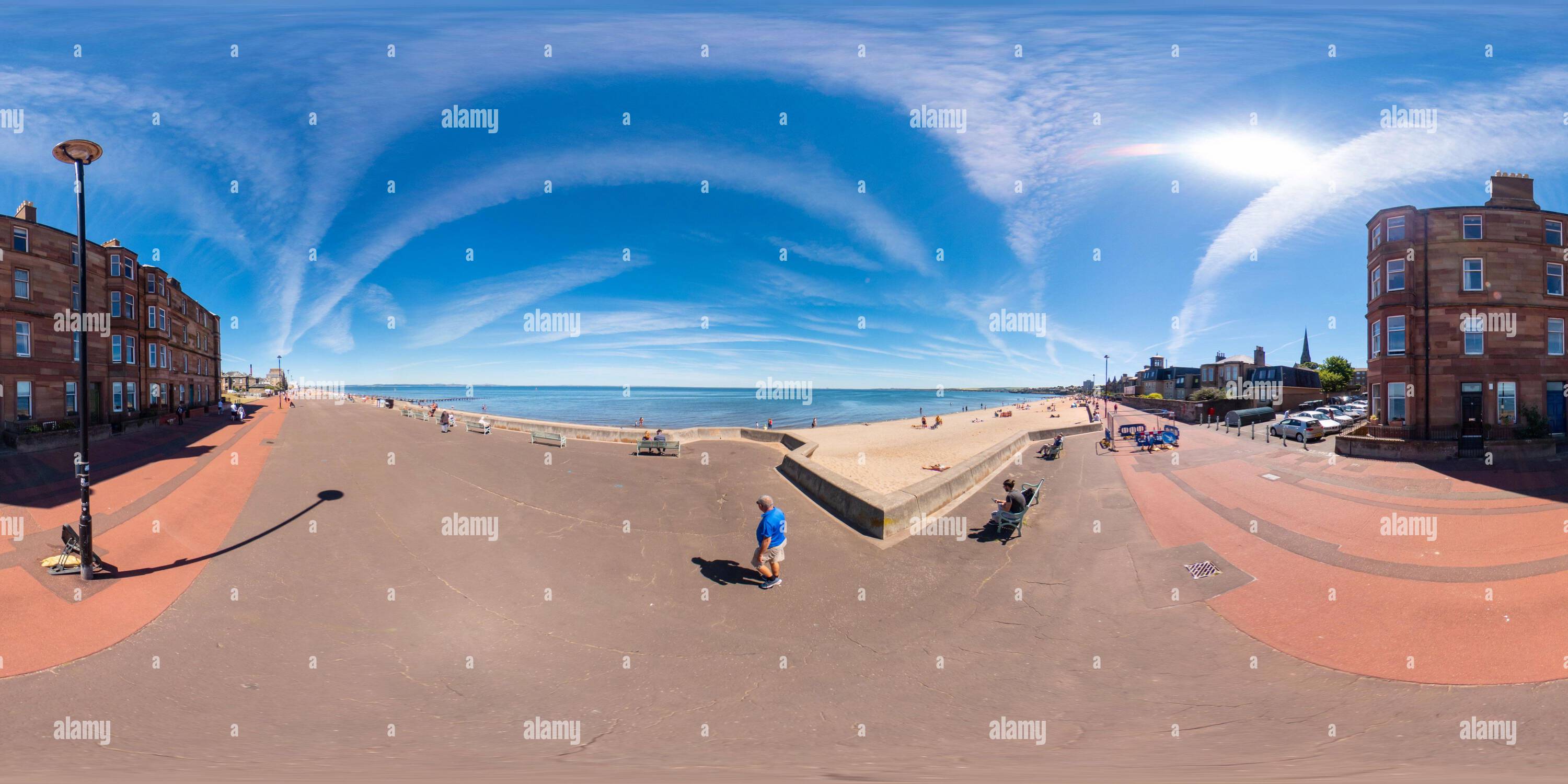 360° view of 360 photo Portobello Beach Edinburgh Scotland UK Alamy