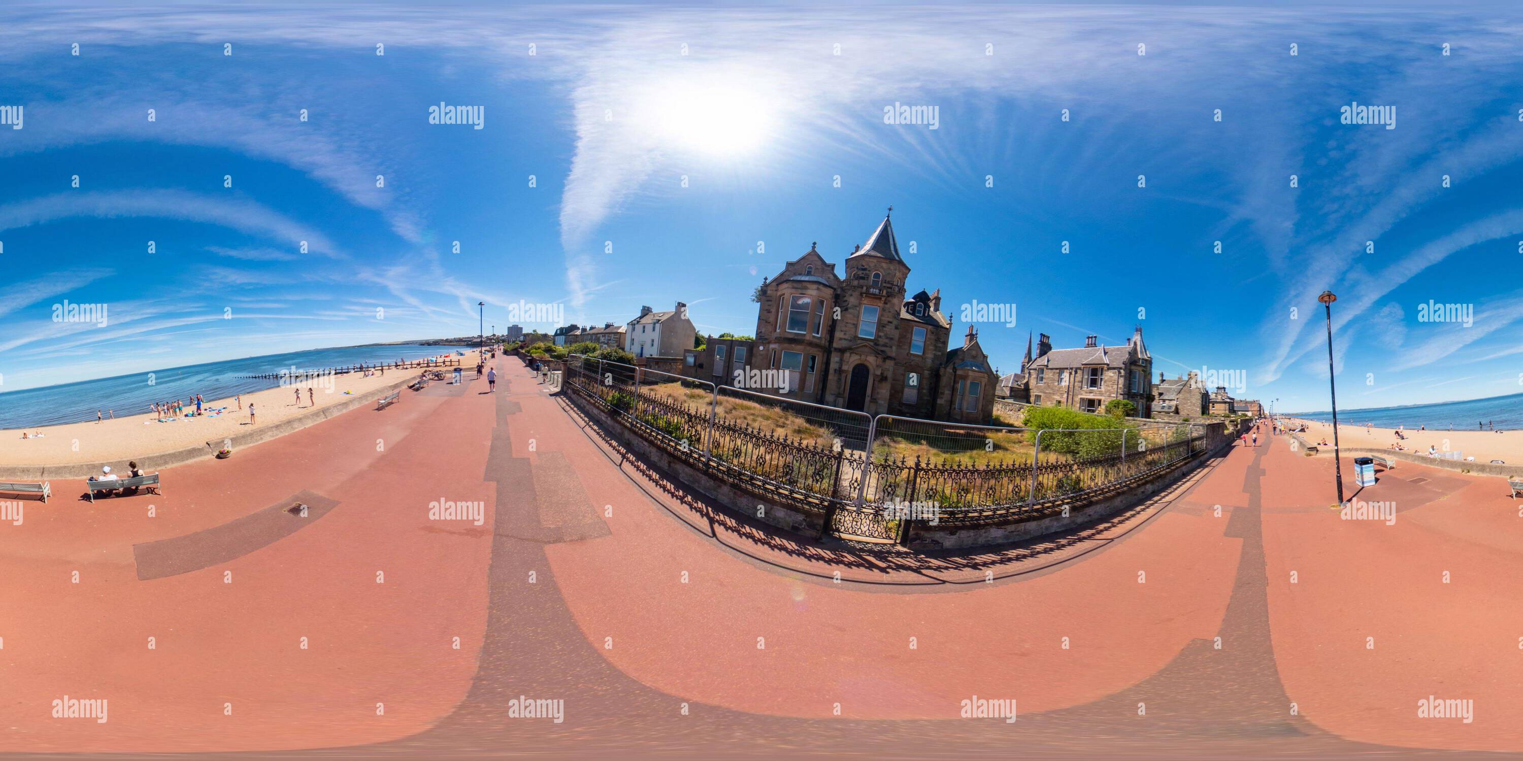 360° view of 360 photo Portobello Beach Edinburgh Scotland UK Alamy