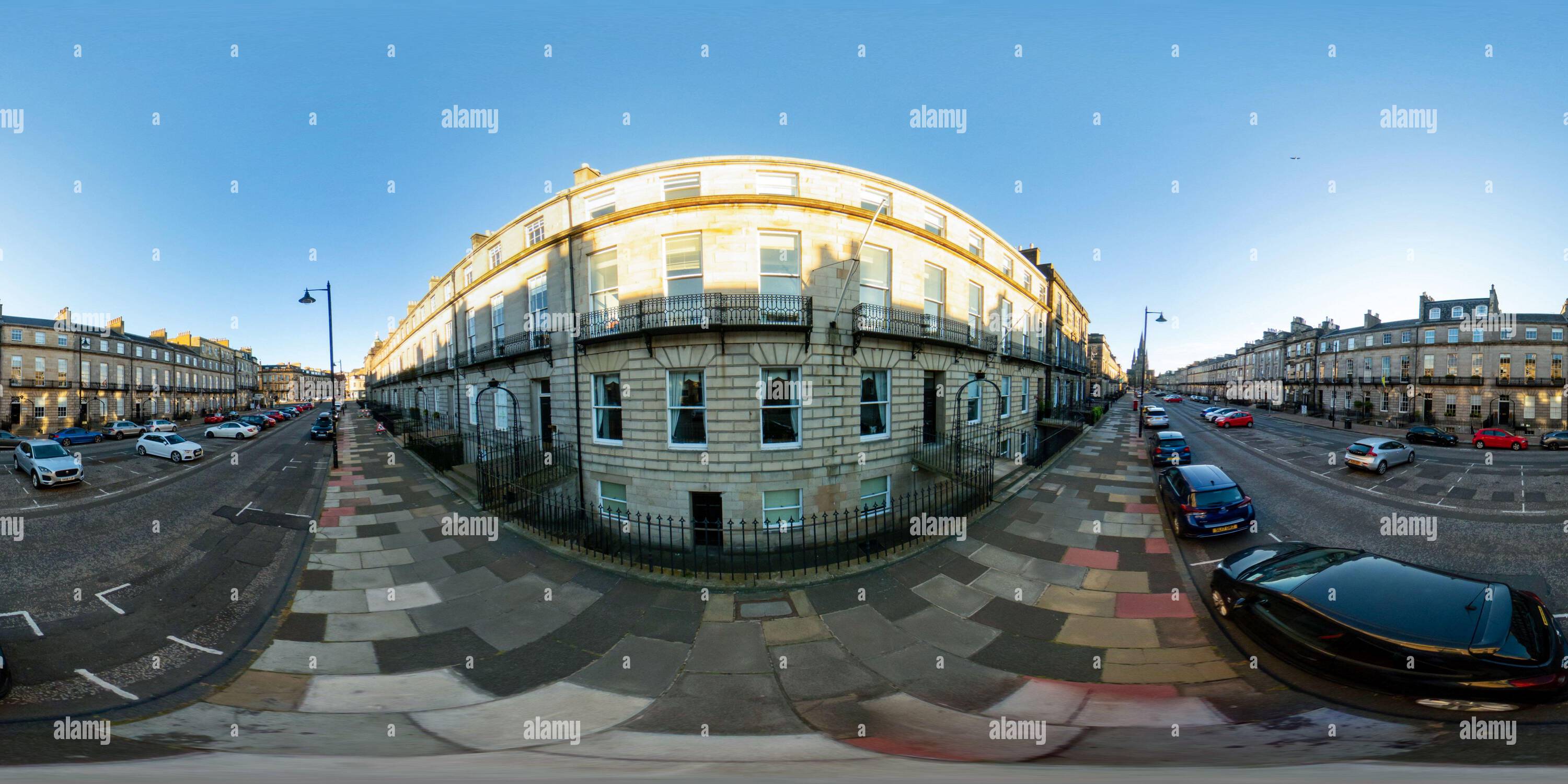 360° view of 360 photo residential hosing in Edinburgh Scotland UK - Alamy