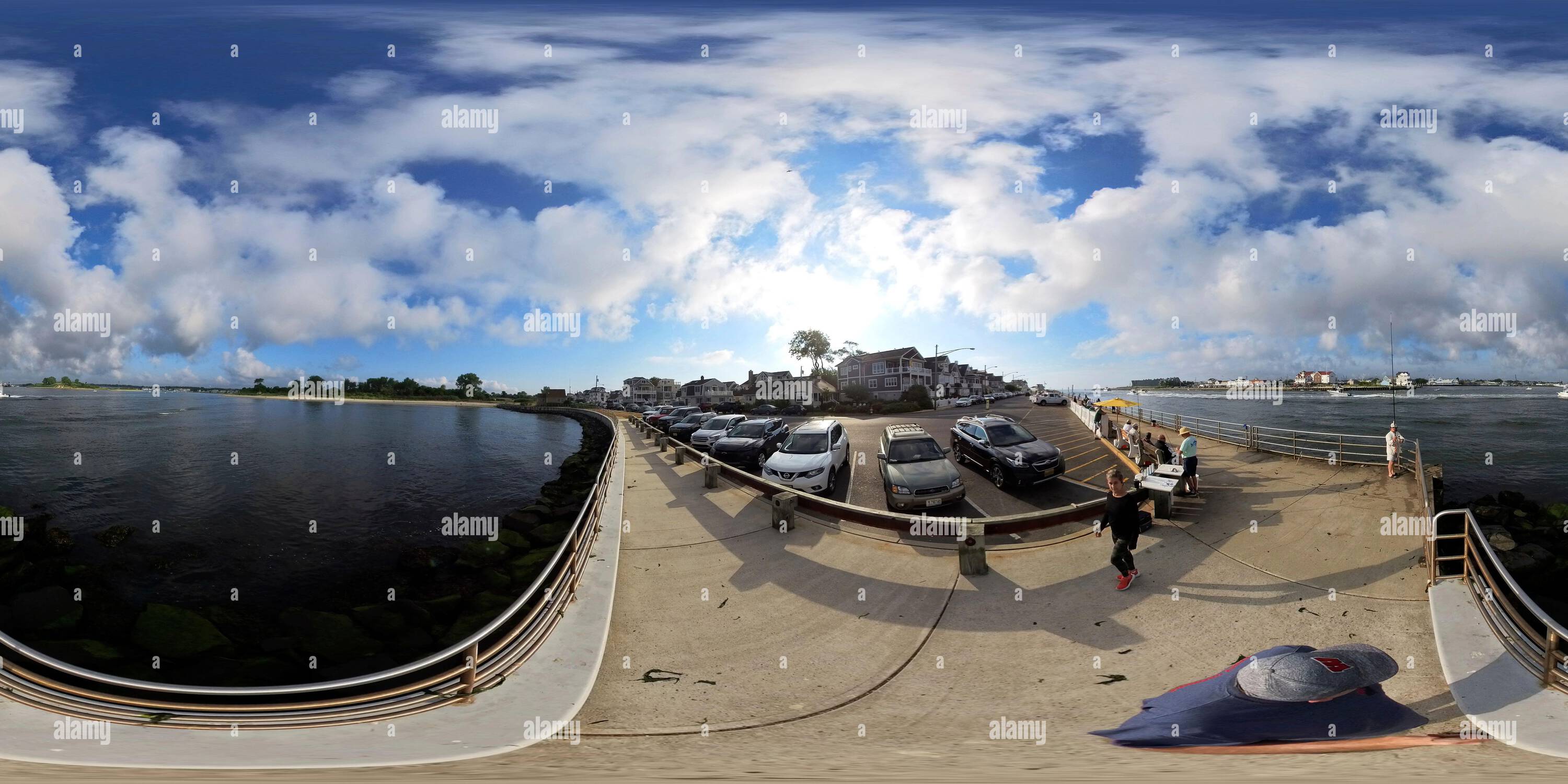 360 degree panoramic view of Edge of Pier on the Manasquan River, Manasquan, NJ