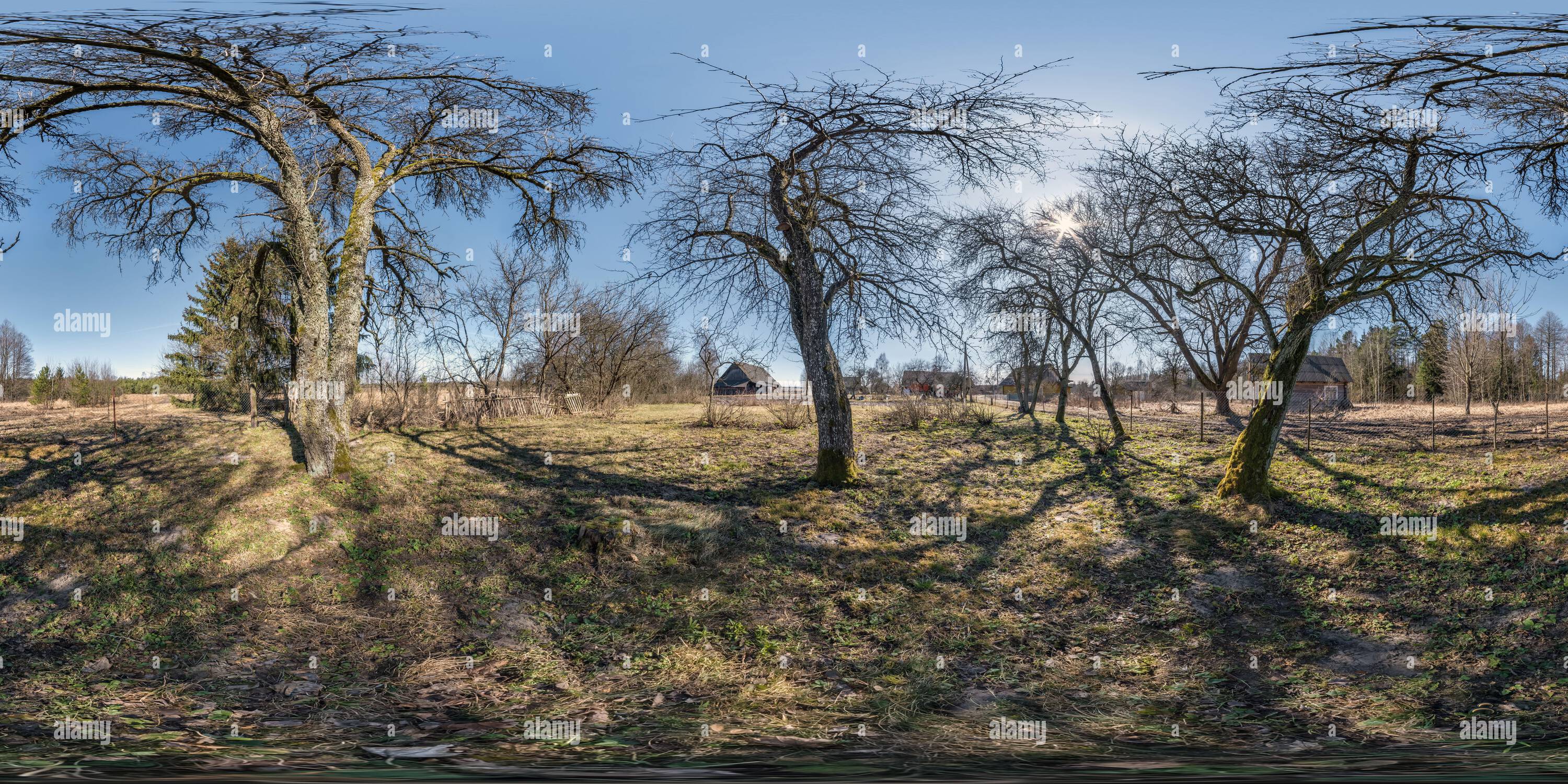 360° view of full seamless spherical hdri 360 panorama view in spring ...