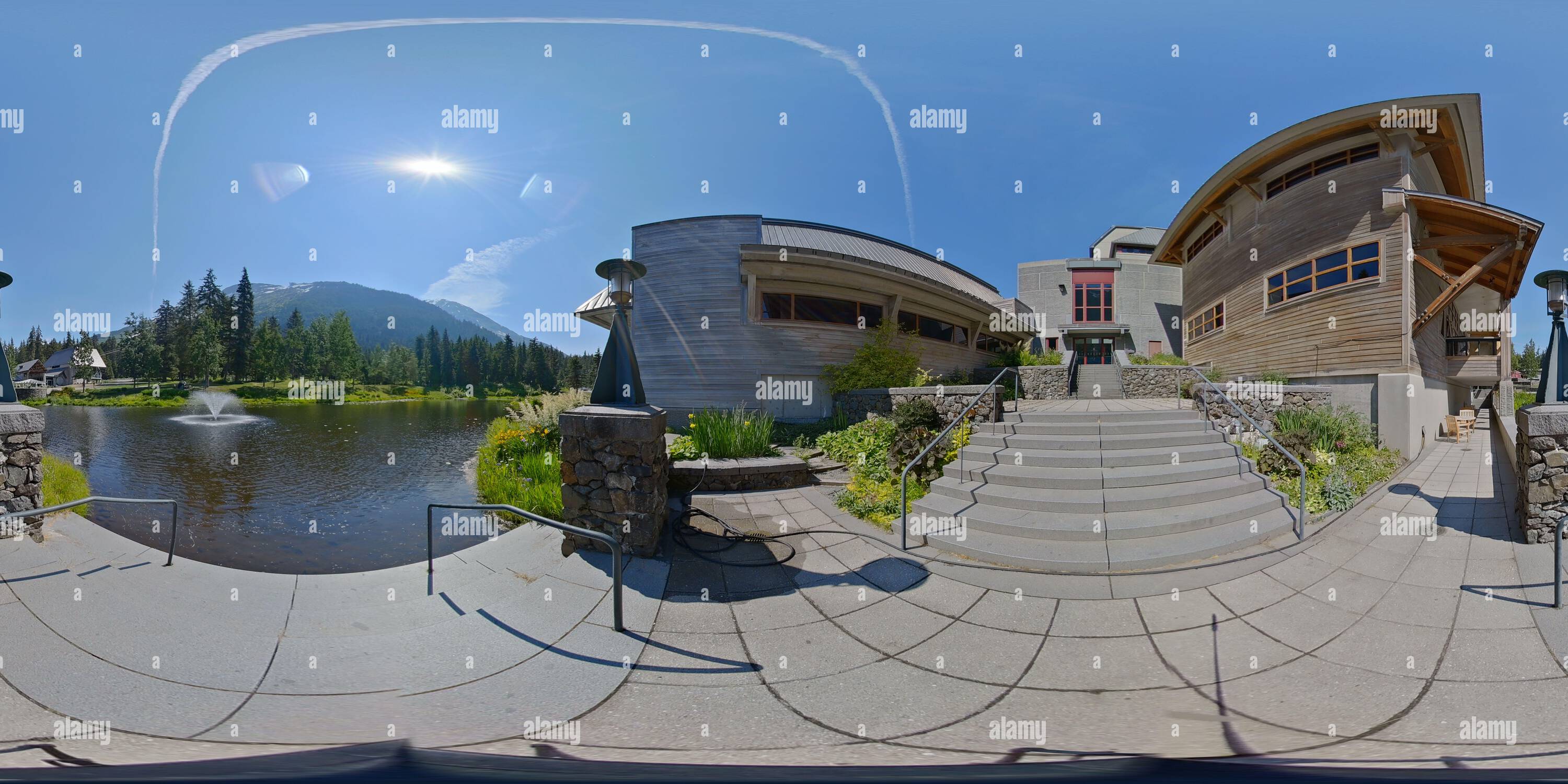 360 degree panoramic view of Alyeska Resort, Girdwood, Alaska Summer 2022