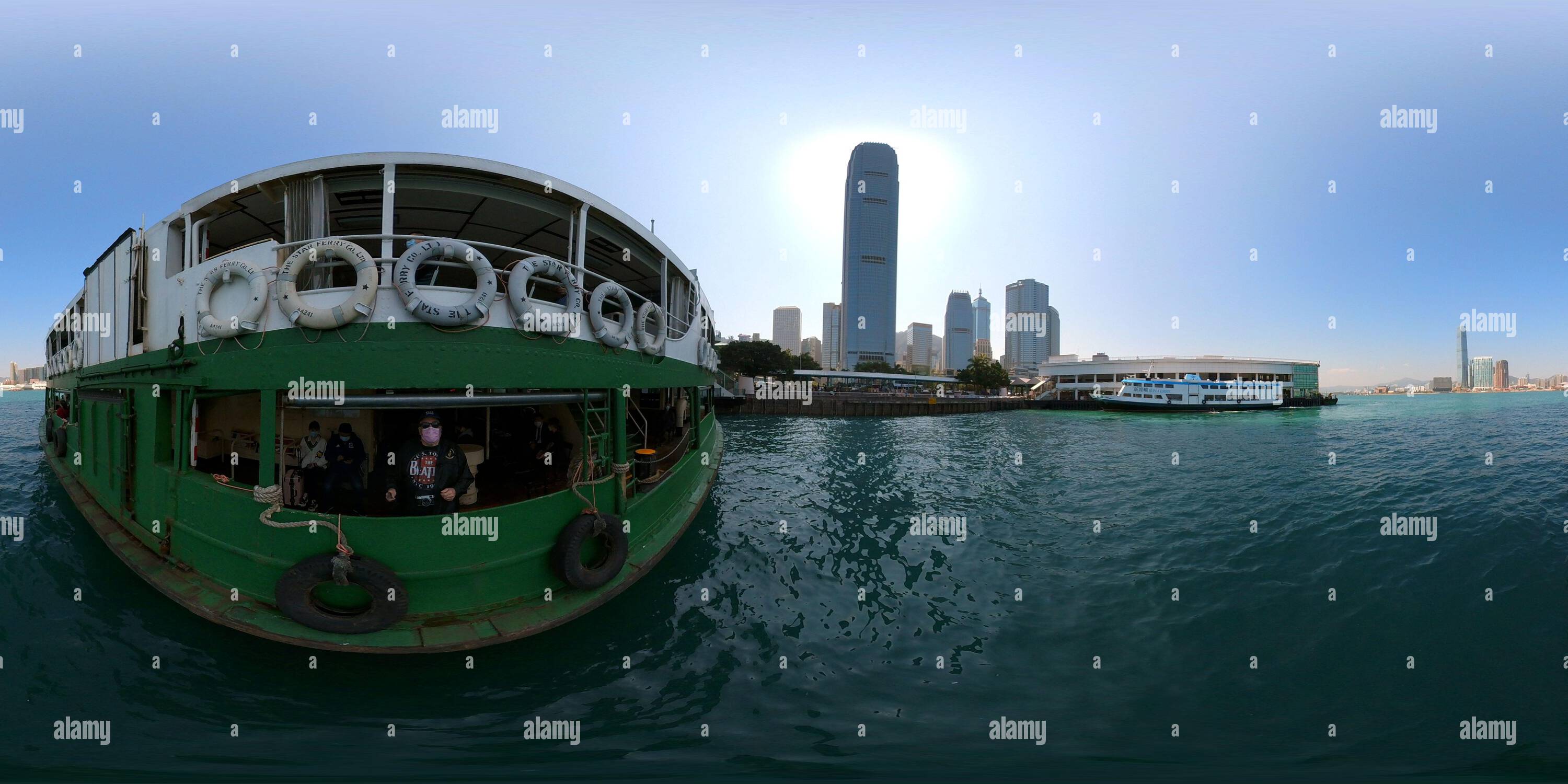 360 degree panoramic view of On the Star Ferry in Hong Kong SAR, China