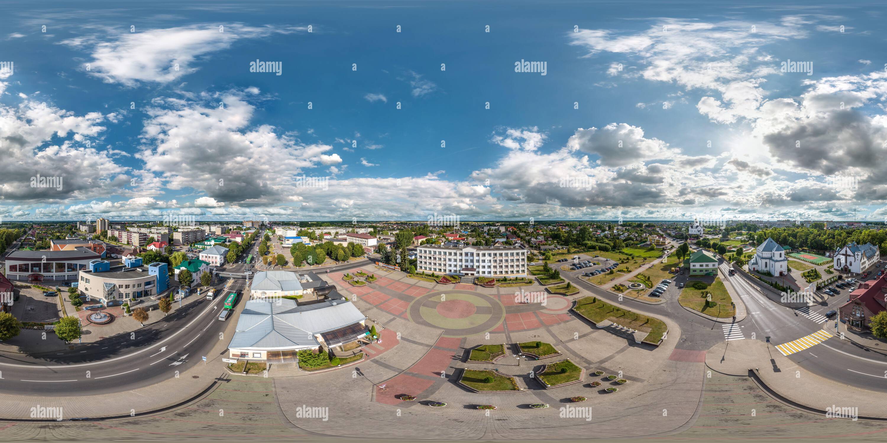 360° view of aerial hdri 360 panorama view from great height on