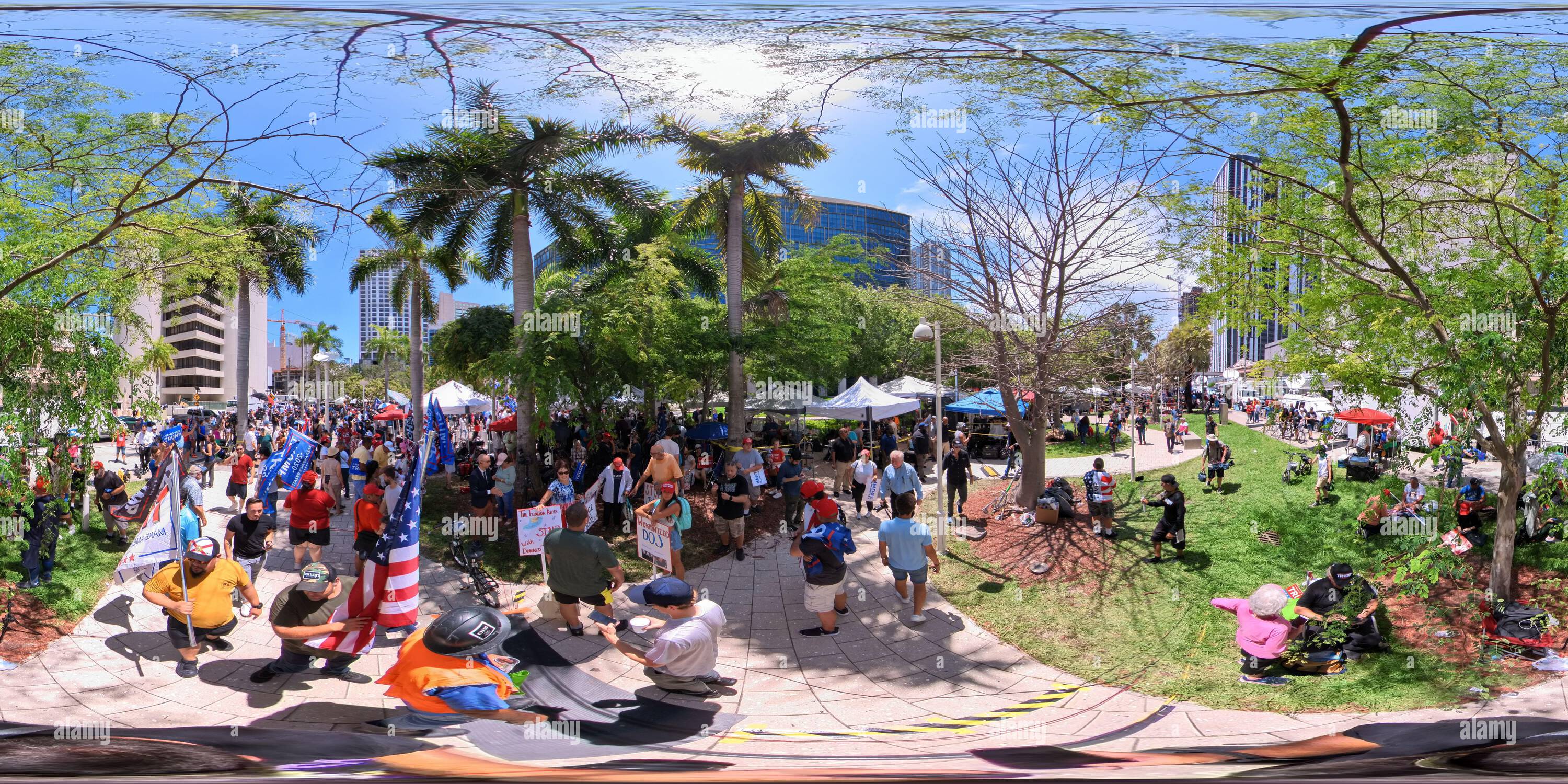 360° view of Miami, FL, USA - June 13, 2023: 360 equirectangular photo ...