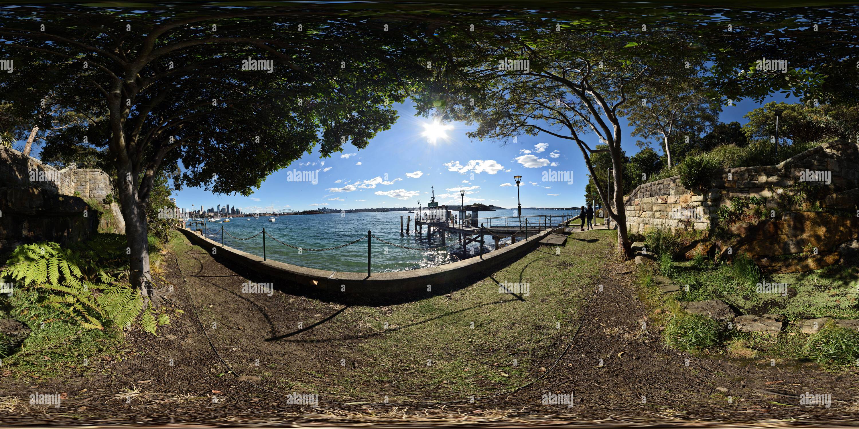 360° view of McKell Park near the Darling Point Ferry Wharf, Sydney Australia Alamy