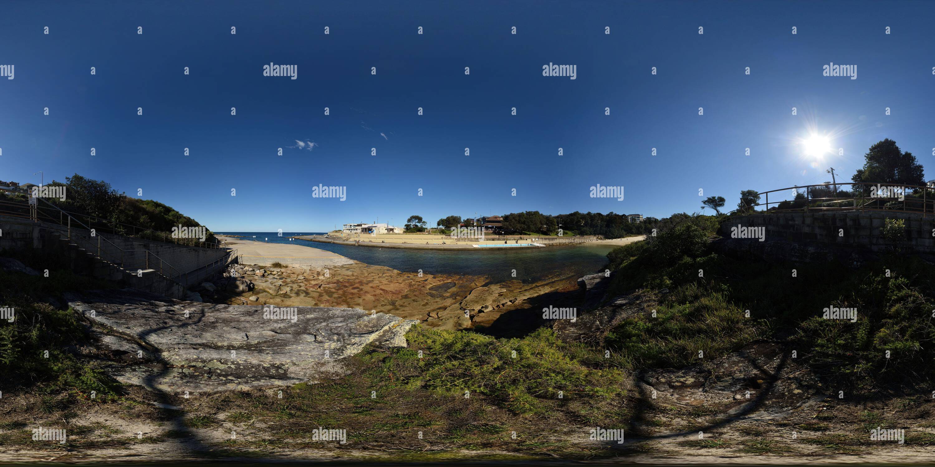 360° view of 360° Panorama - Clovelly Ocean pool, looking down from ...