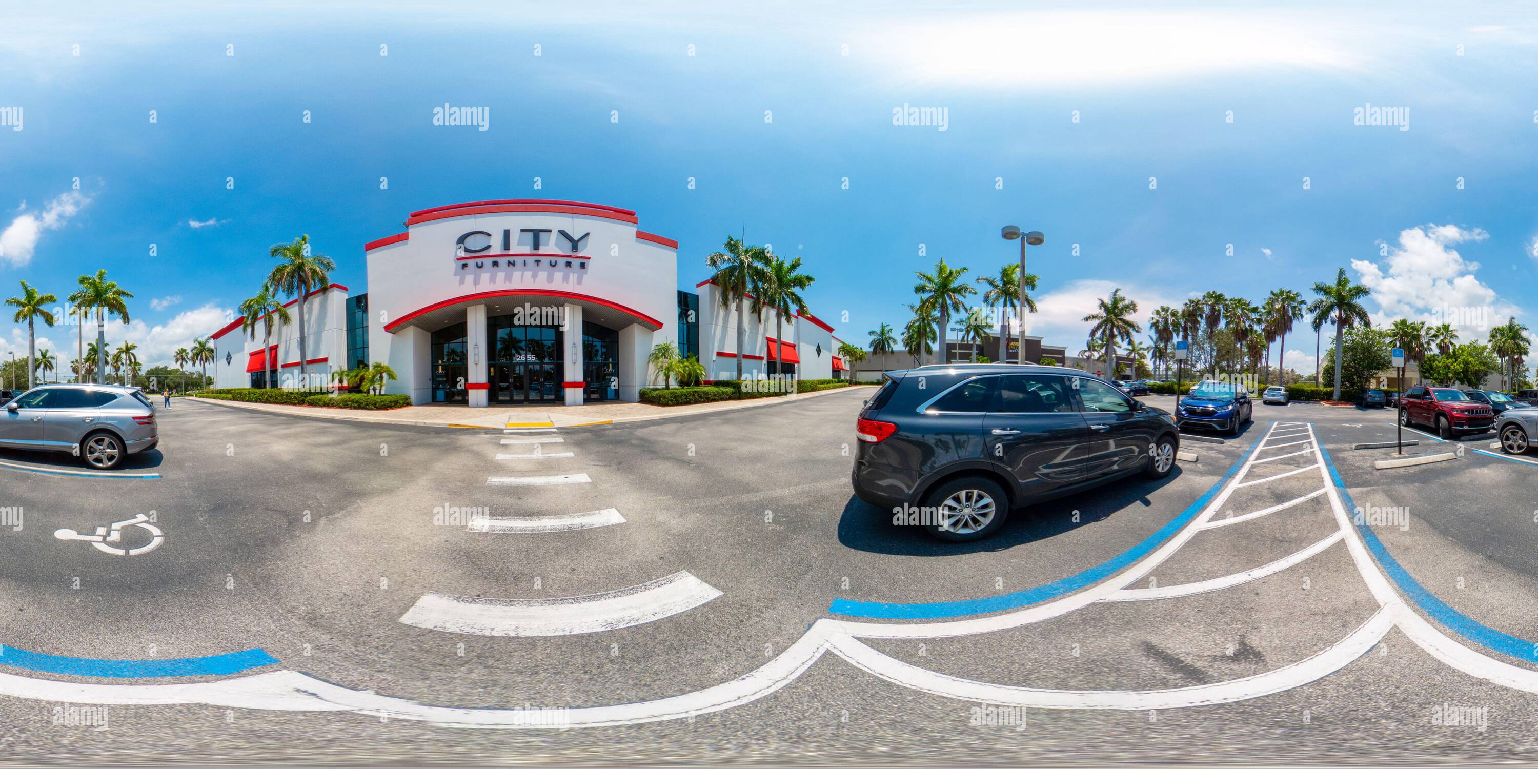 360° view of Stuart, FL, USA July 1, 2023 360 equirectangular vr