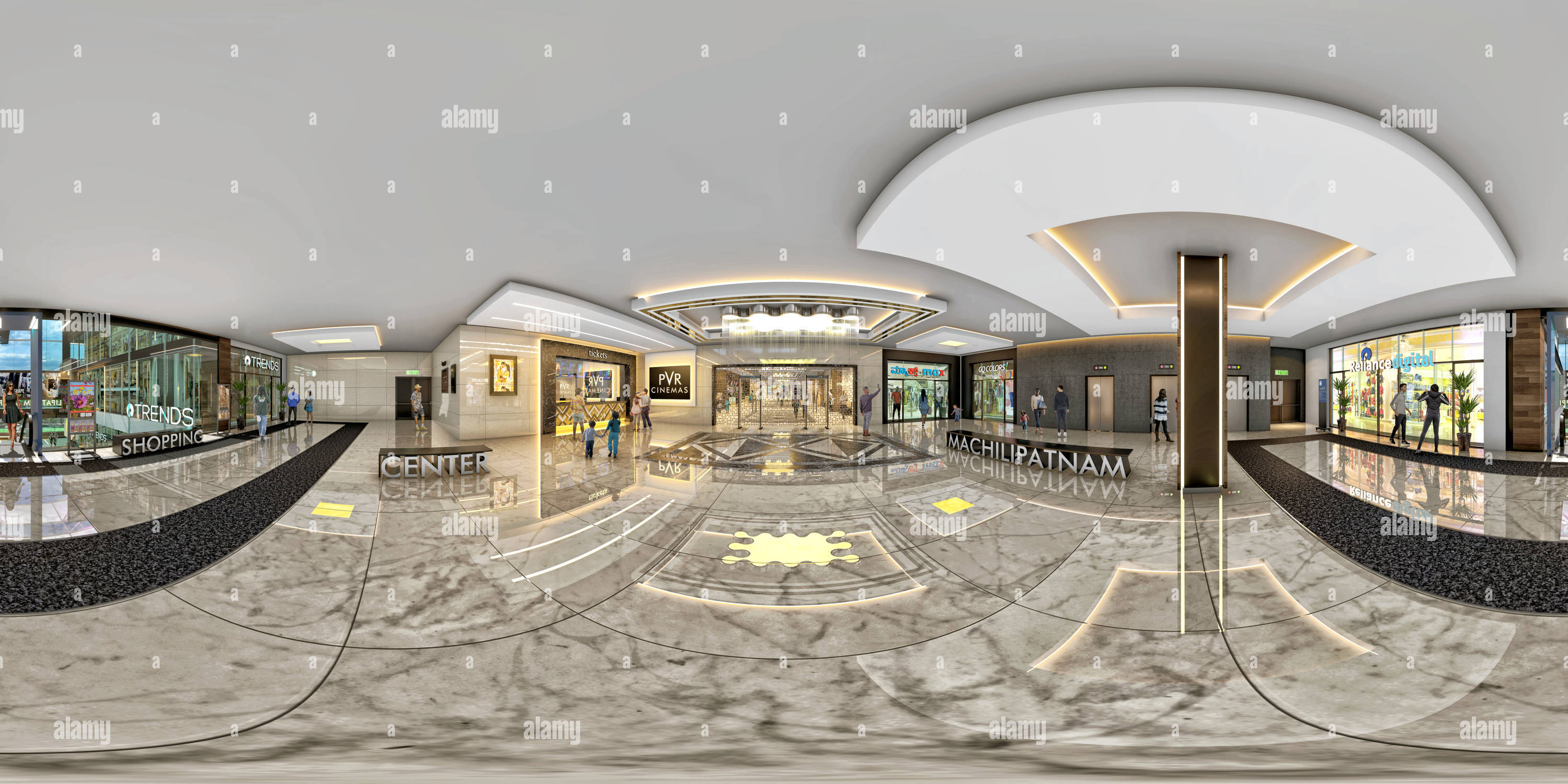 360 degree panoramic view of Machilipatnam Shopping Center PVR Lobby