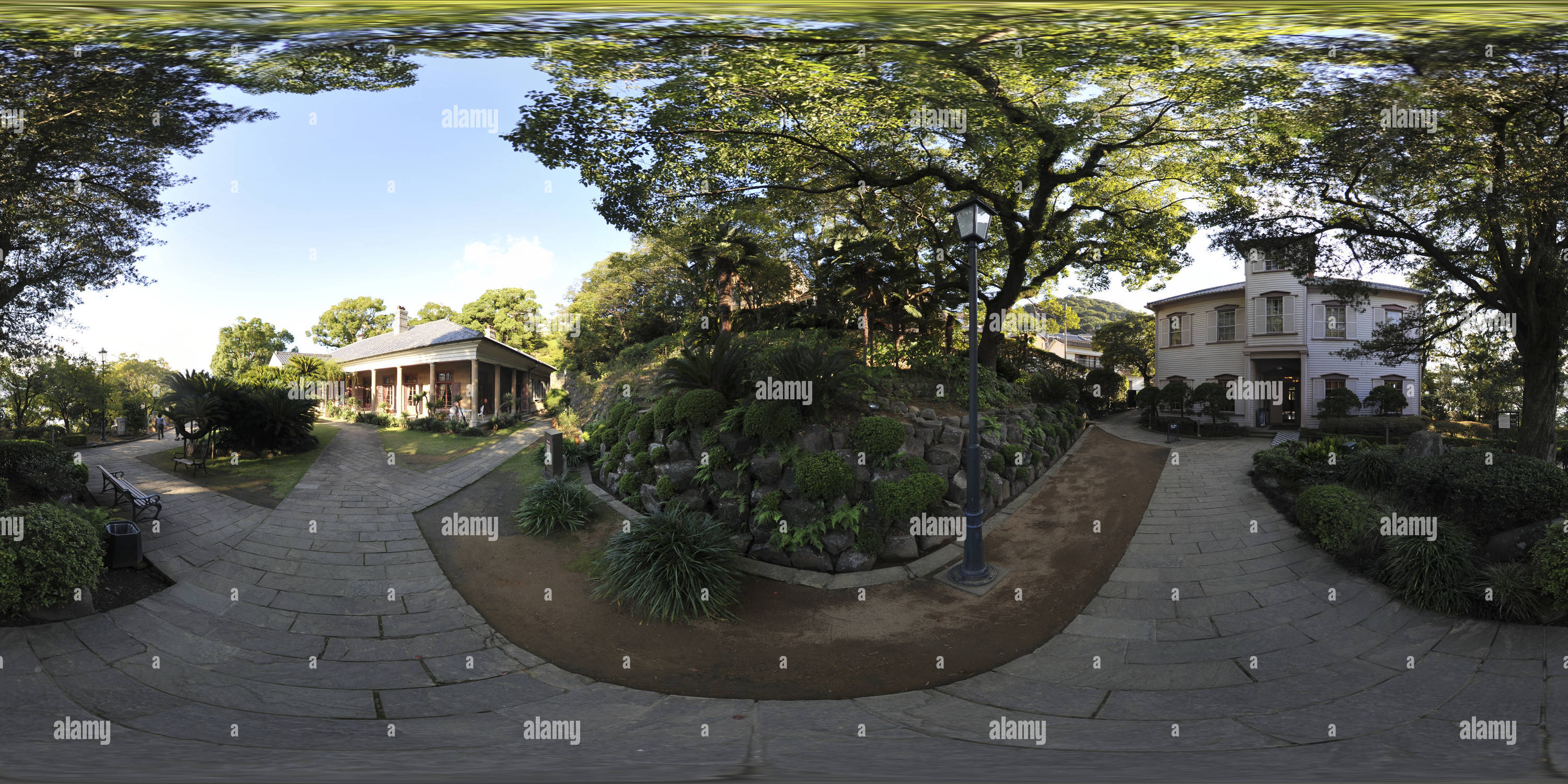 360 degree panoramic view of Nagasaki Glover Garden