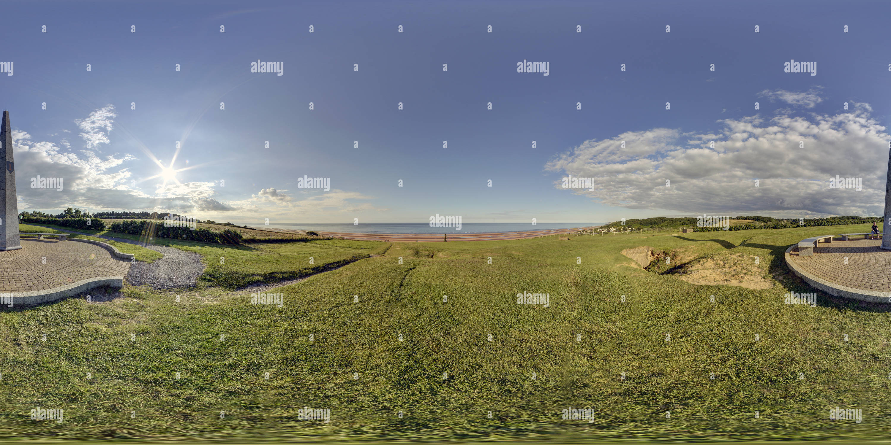 360° view of Normandy "Omaha Beach Alamy