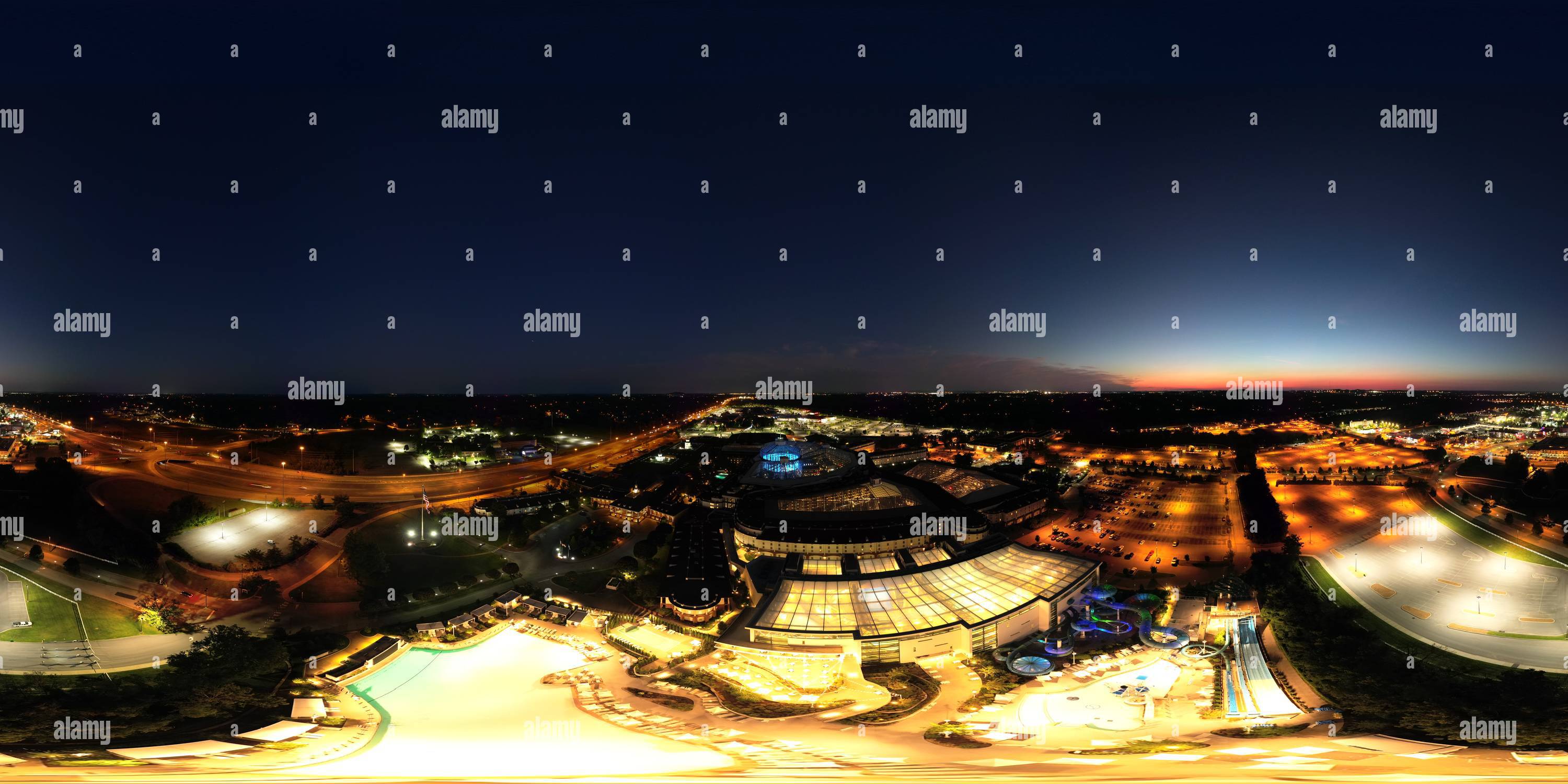 360° view of Sunset over Nashville, TN Alamy