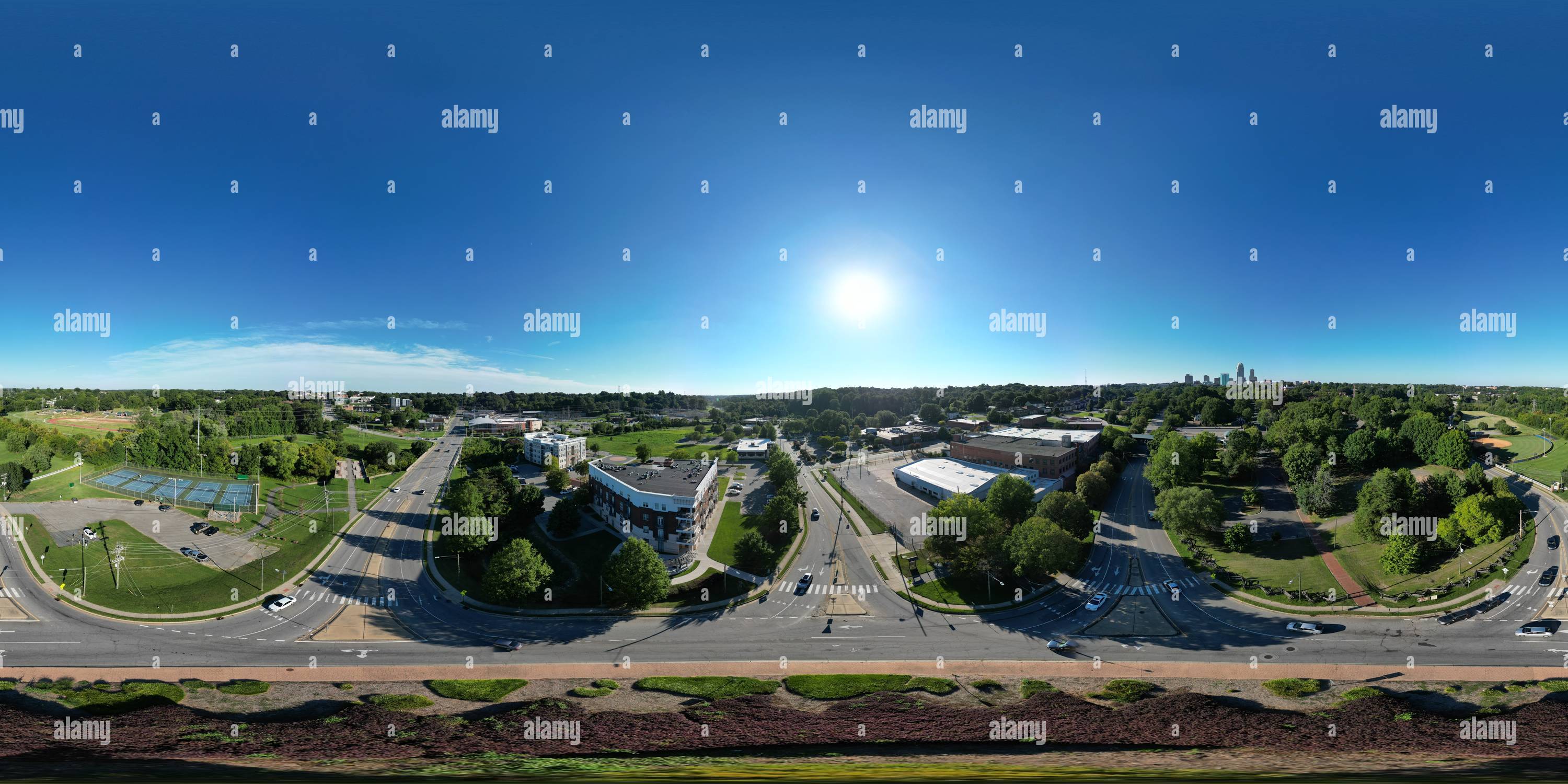 360° view of Above traffic circle on the outskirts of Winston Salem, NC ...