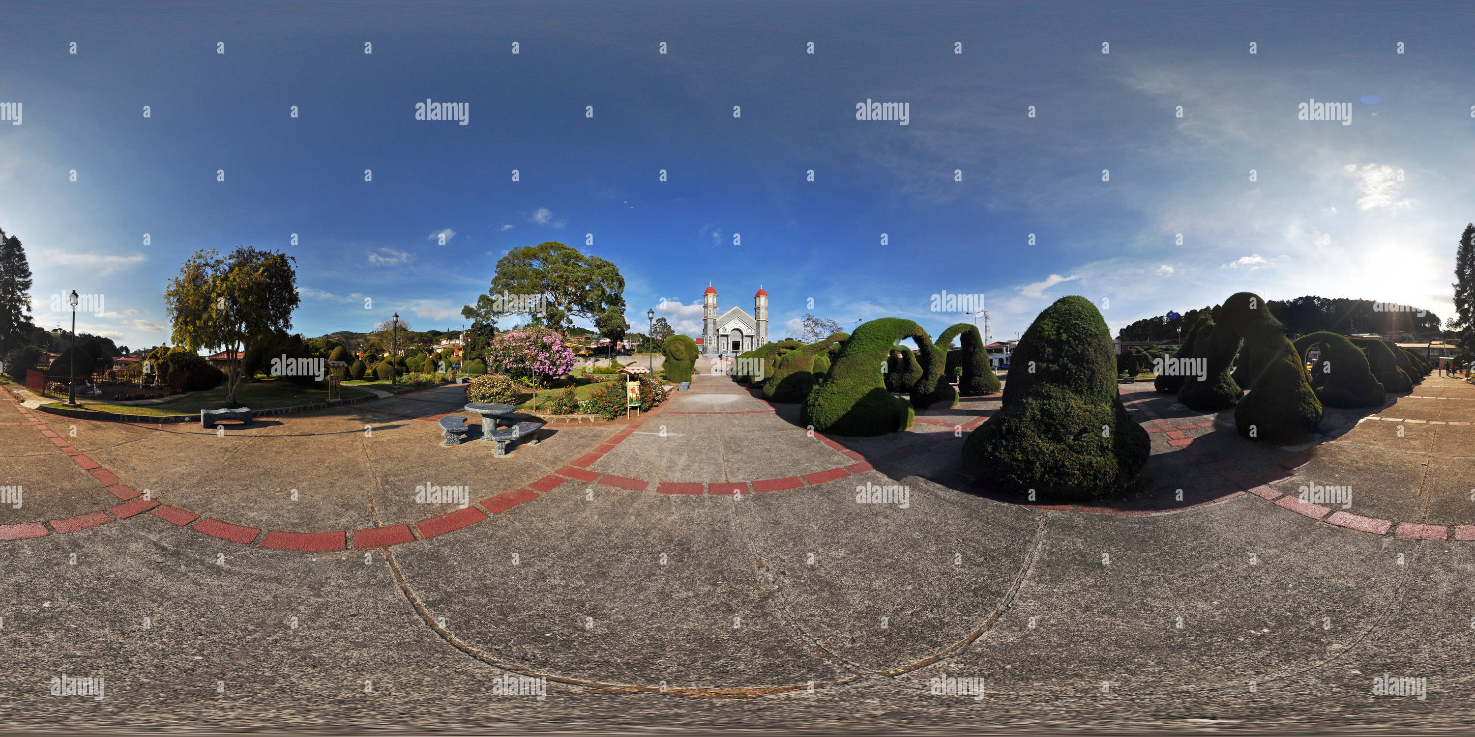 360° view of Zarcero, Costa Rica Alamy