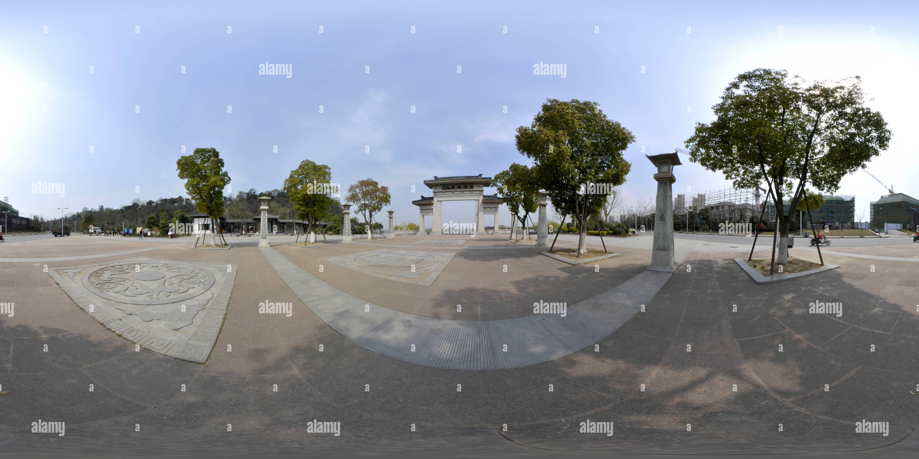 360° view of Riverside scenic belt (138) 滨江风光带 - Alamy