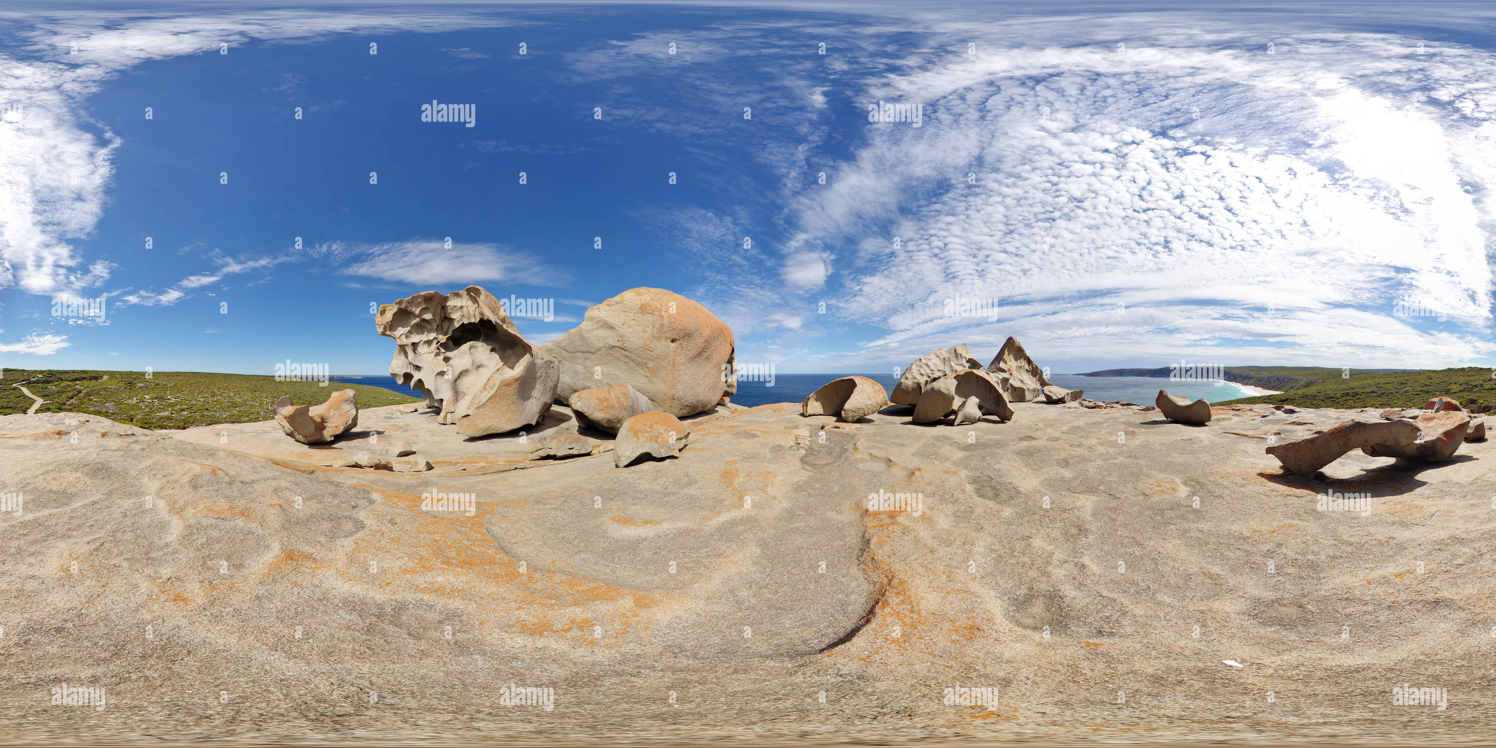 360° view of Remarkable Rocks on Kangaroo Island - Alamy